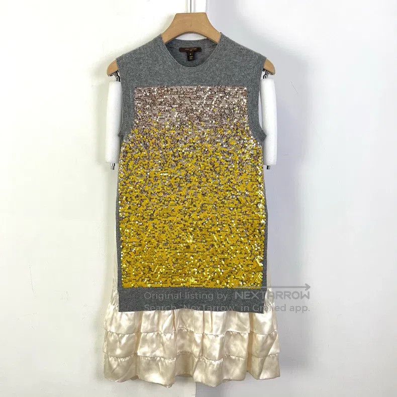 Louis Vuitton Louis Vuitton Sequin paneled sleeveless knit dress Size S / US 4 / IT 40 - 1 Thumbnail