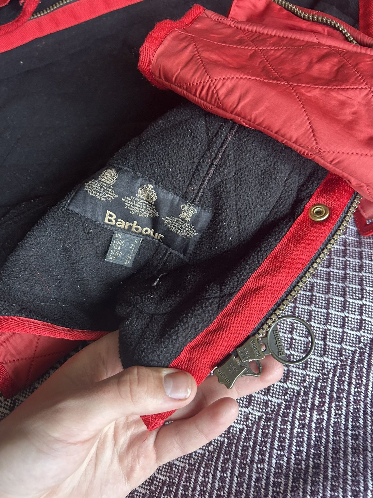 Barbour × Vintage Barbour International PolarQuilt Bomber Jacket Size UK6 Size XS / US 0-2 / IT 36-38 - 13 Thumbnail