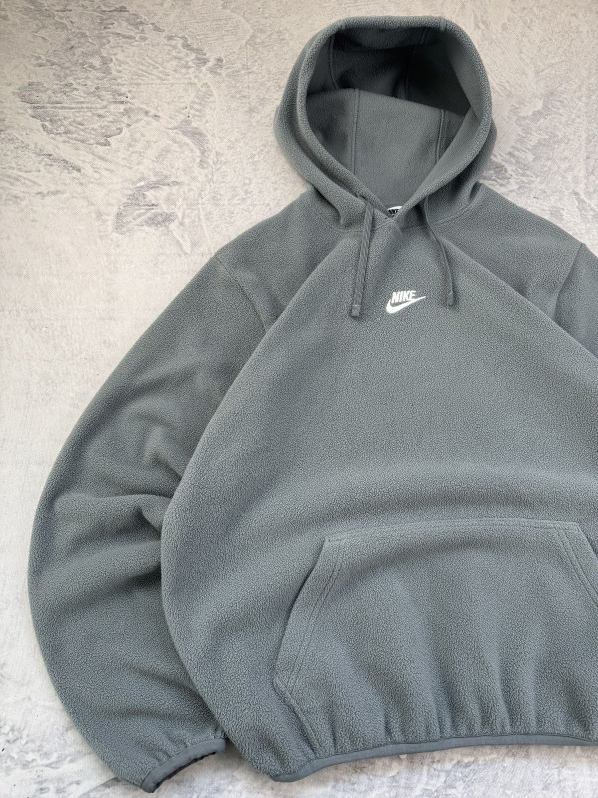 Nike × Vintage NIKE TEDDY FLEECE VINTAGE LOGO OVERSIZE BOXY HOODIE Size US M / EU 48-50 / 2 - 2 Thumbnail