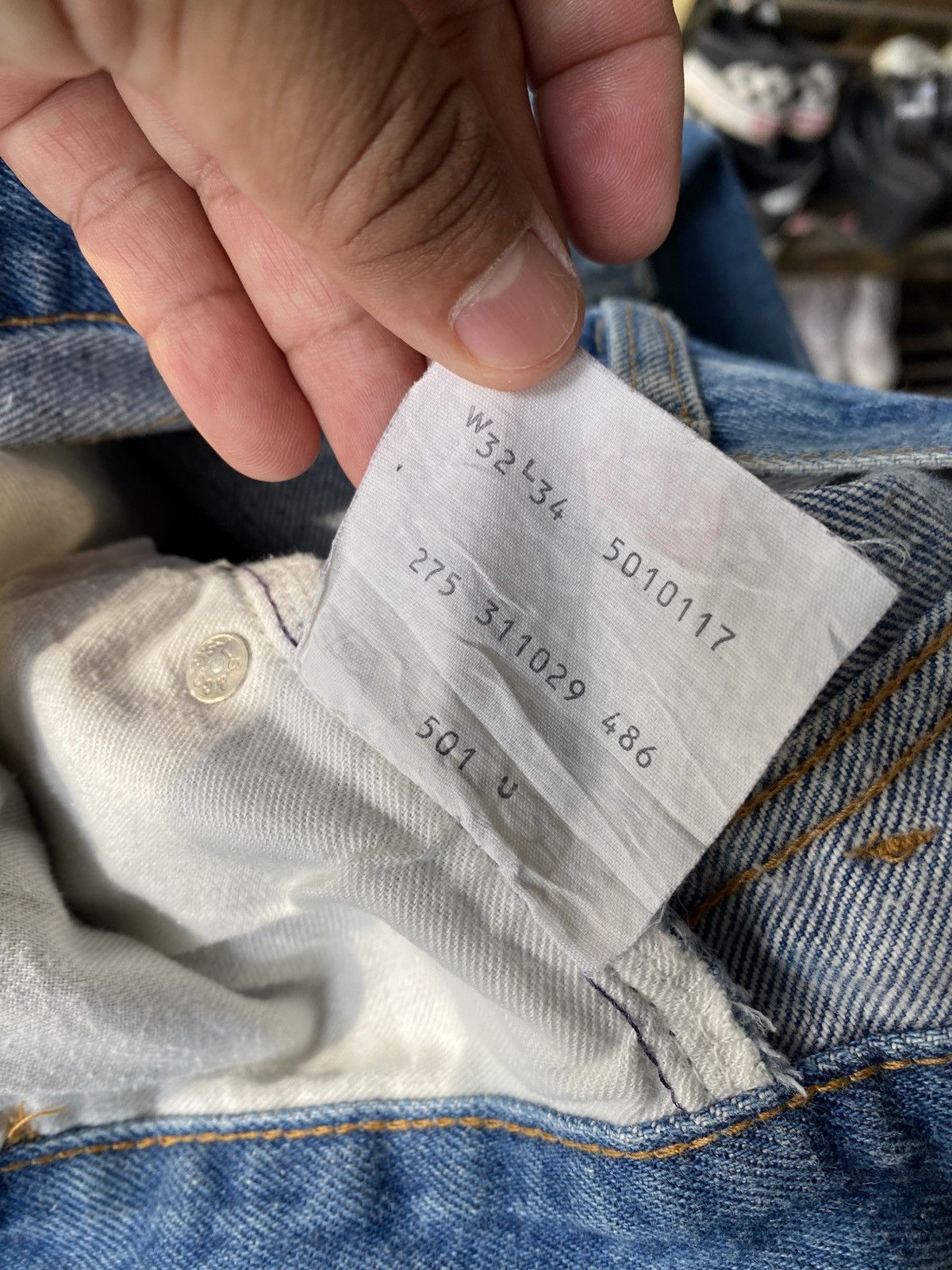 Levi's × Levi's Vintage Clothing × Vintage W30x31 Vintage levi's 501 90s faded made in FRANCE Size US 31 - 7 Thumbnail