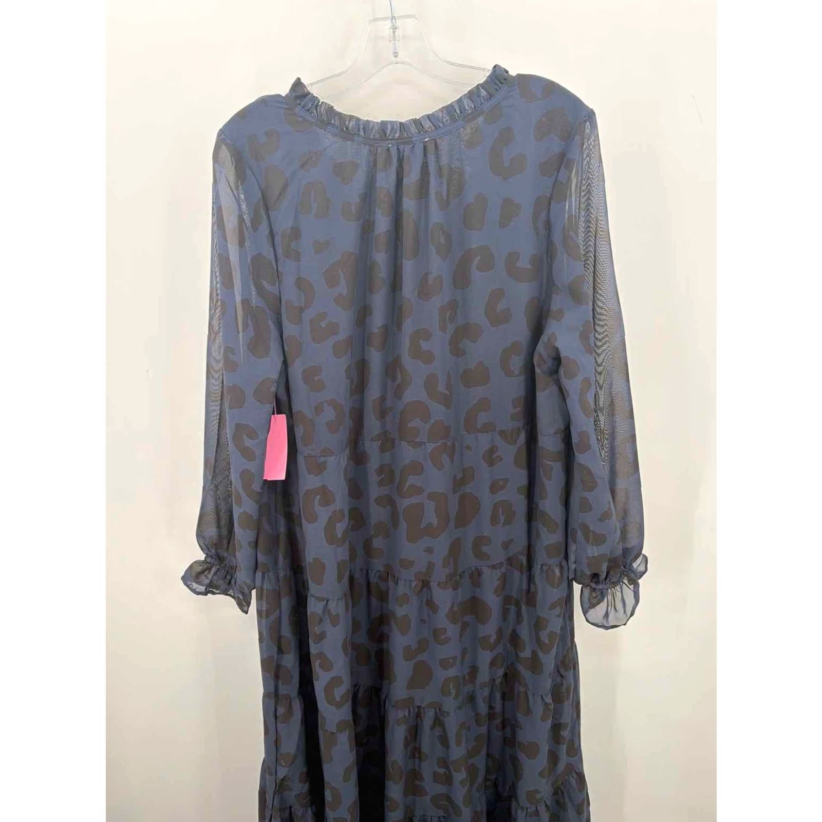 Vintage Mud Pie Navy Large Maxi Long Sleeve Dress Size L / US 10 / IT 46 - 3 Thumbnail