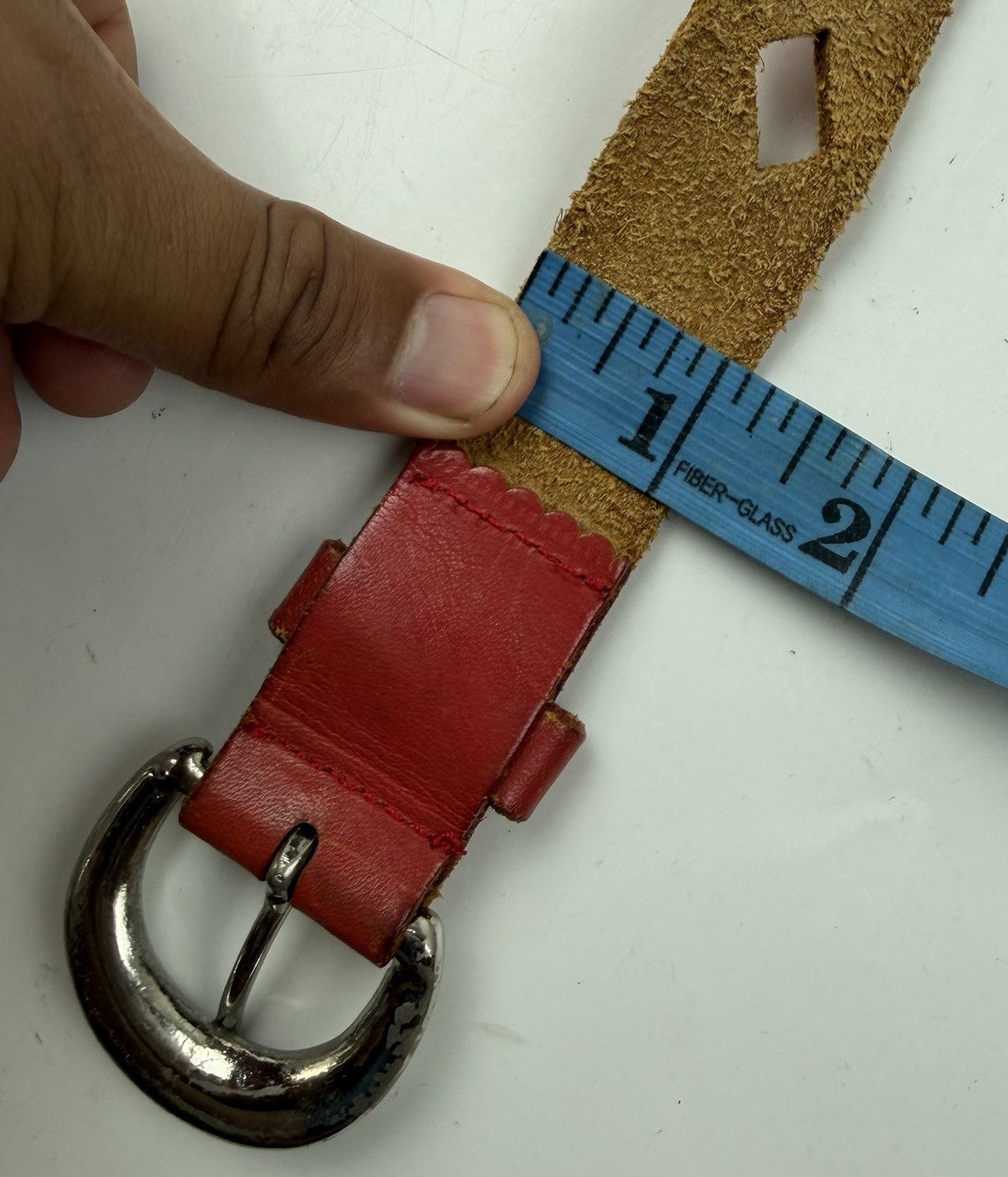 Japanese Brand nice design leather belt tc54 Size 32 - 6 Thumbnail
