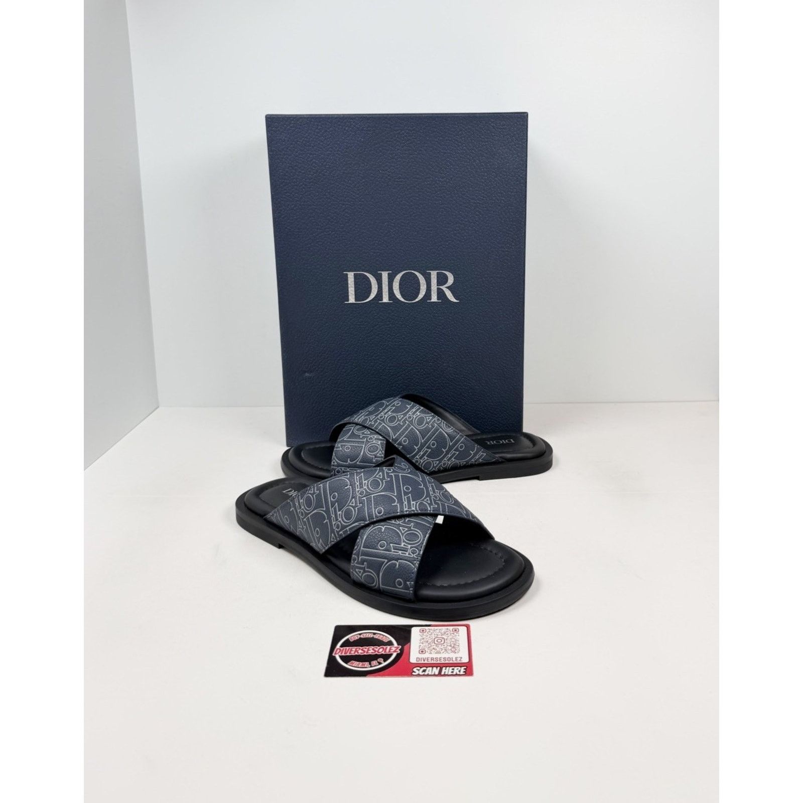 Dior Size 40EU/7US - Dior Alias Navy Blue Sandals NEW! Size US 7 / EU 40 - 1 Thumbnail