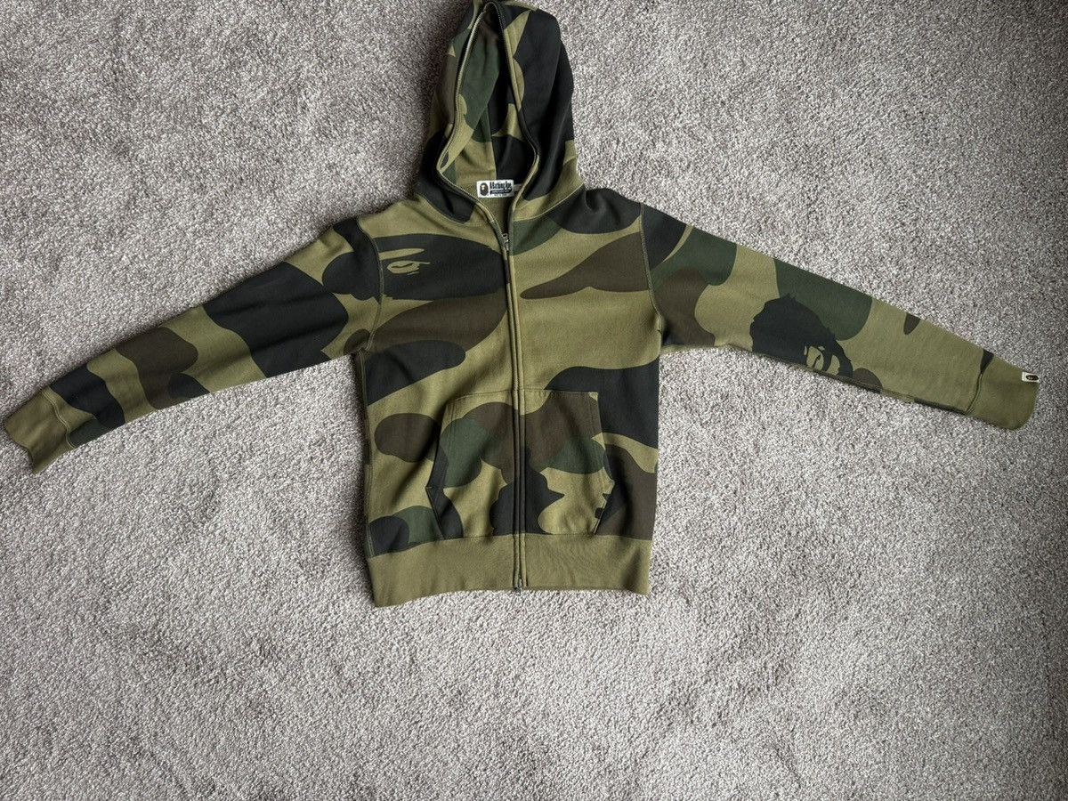 Bape BAPE Big APE HEAD 1st camo green full zip hoodie Size US S / EU 44-46 / 1 - 2 Thumbnail