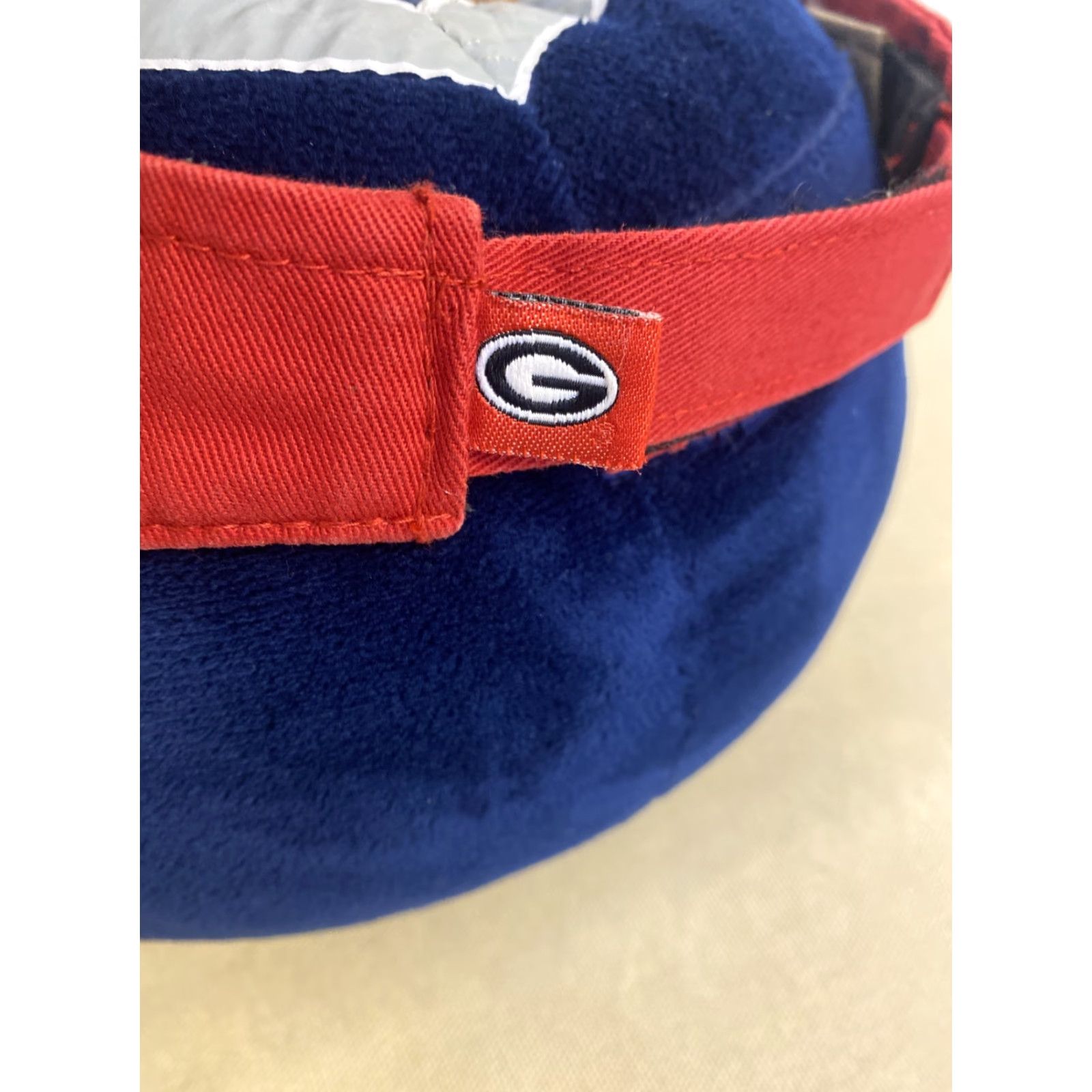 Vintage Georgia University Bulldogs Red Golf Visor Unisex Adults Adjustable Sun Cap Size ONE SIZE - 5 Thumbnail