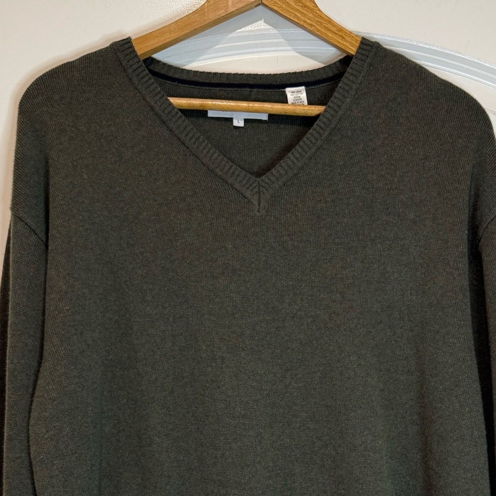 Alex Cannon Alex Cannon Men’s Cotton Olive Long Sleeve Sweater Size L Size US L / EU 52-54 / 3 - 5 Thumbnail