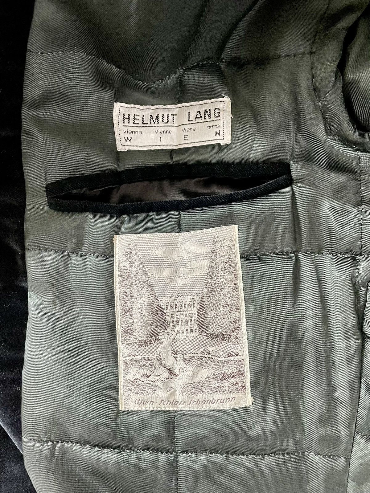 Helmut Lang × Vintage Vintage Helmut Lang Vienna Cotton Velvet Jacket Quilted lining Size 48R - 5 Thumbnail