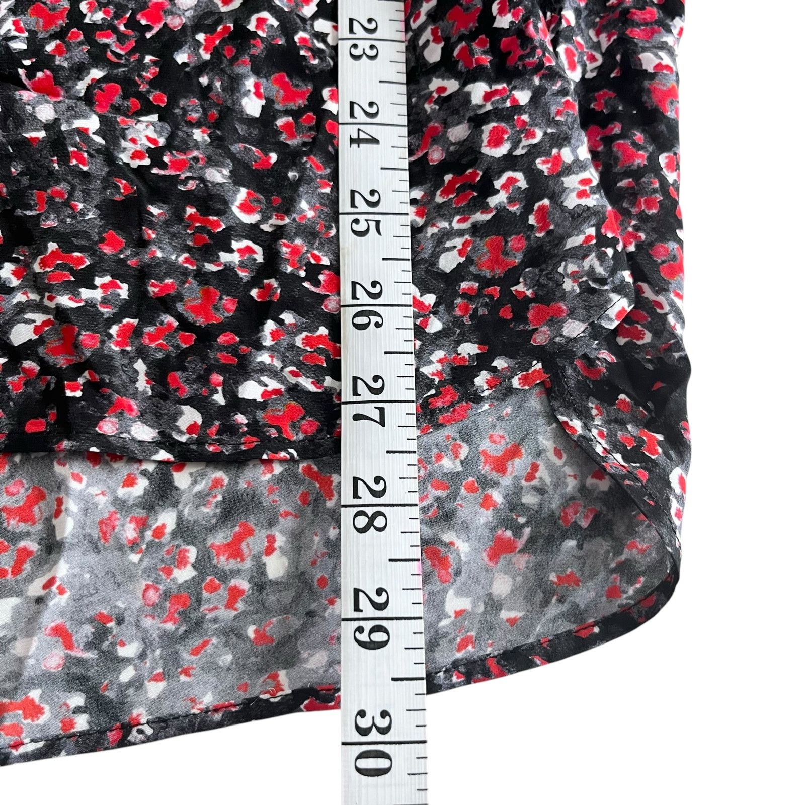 The Kooples The Kooples Black Red Floral Print Button Up Shirt Size M / US 6-8 / IT 42-44 - 6 Thumbnail