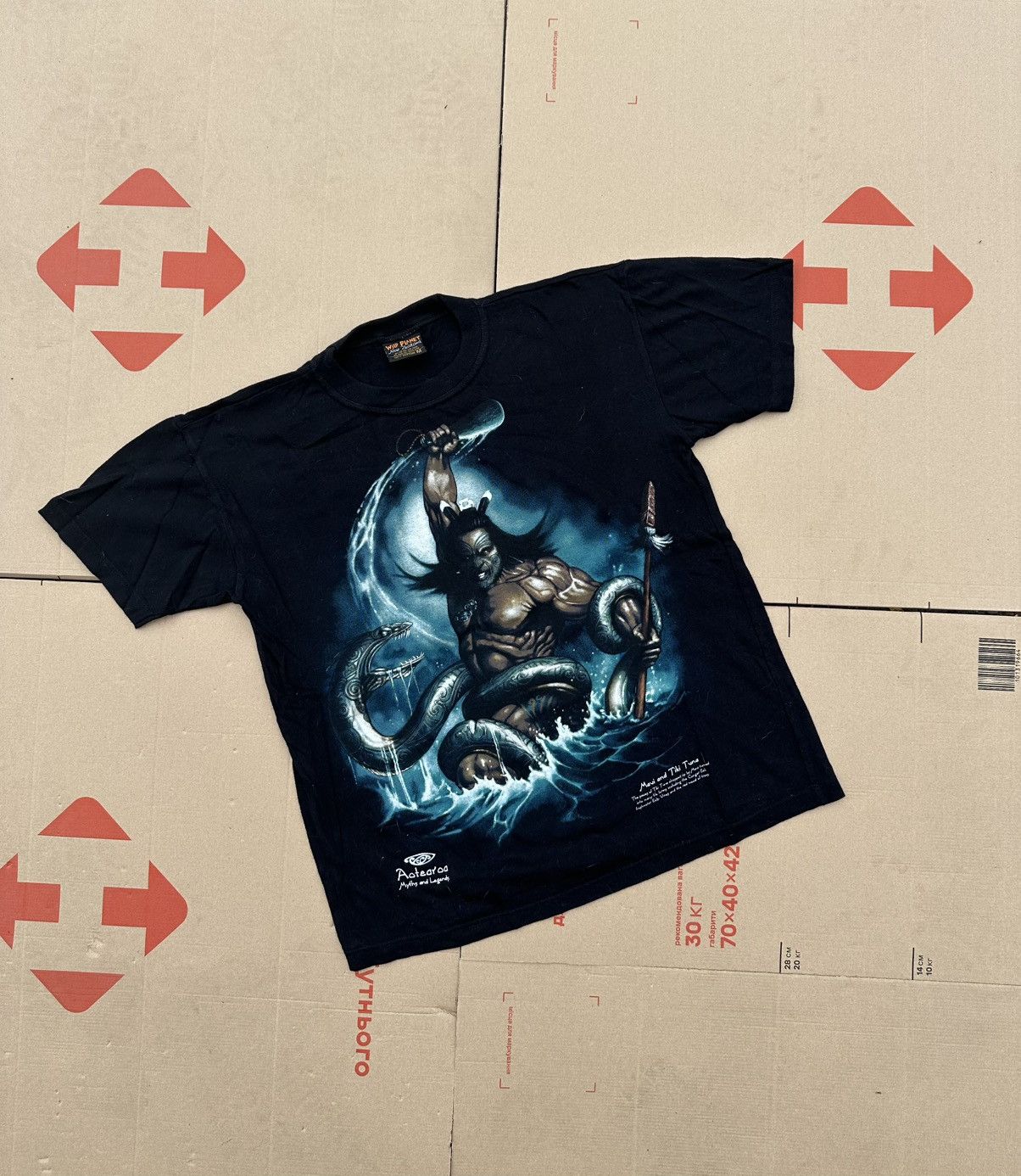 Band Tees × Japanese Brand × Vintage Aotearoa Maori Myth Graphic Tee Wild Planet New Zealand Size US M / EU 48-50 / 2 - 3 Thumbnail