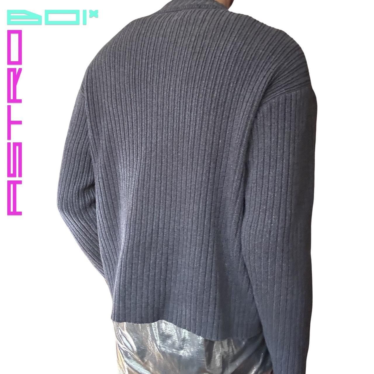 DKNY ASTROBOI* DKNY JEANS Gray Braided Twist Chunky Sweatern- XL Size US XL / EU 56 / 4 - 6 Thumbnail