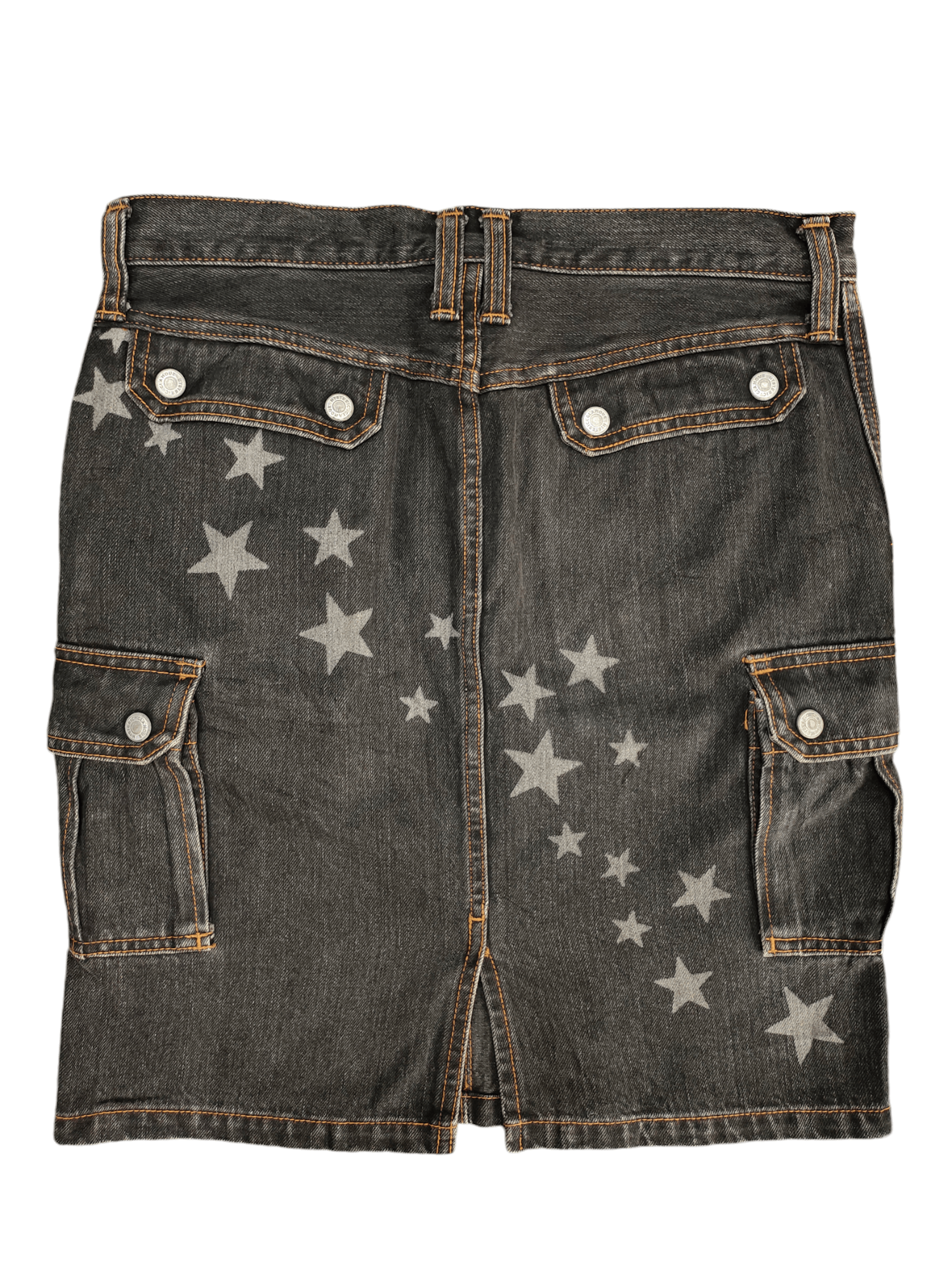 Hysteric Glamour Vintage 90s Hysteric Glamour Stars Cargo Denim Skirt Size 31" - 7 Thumbnail