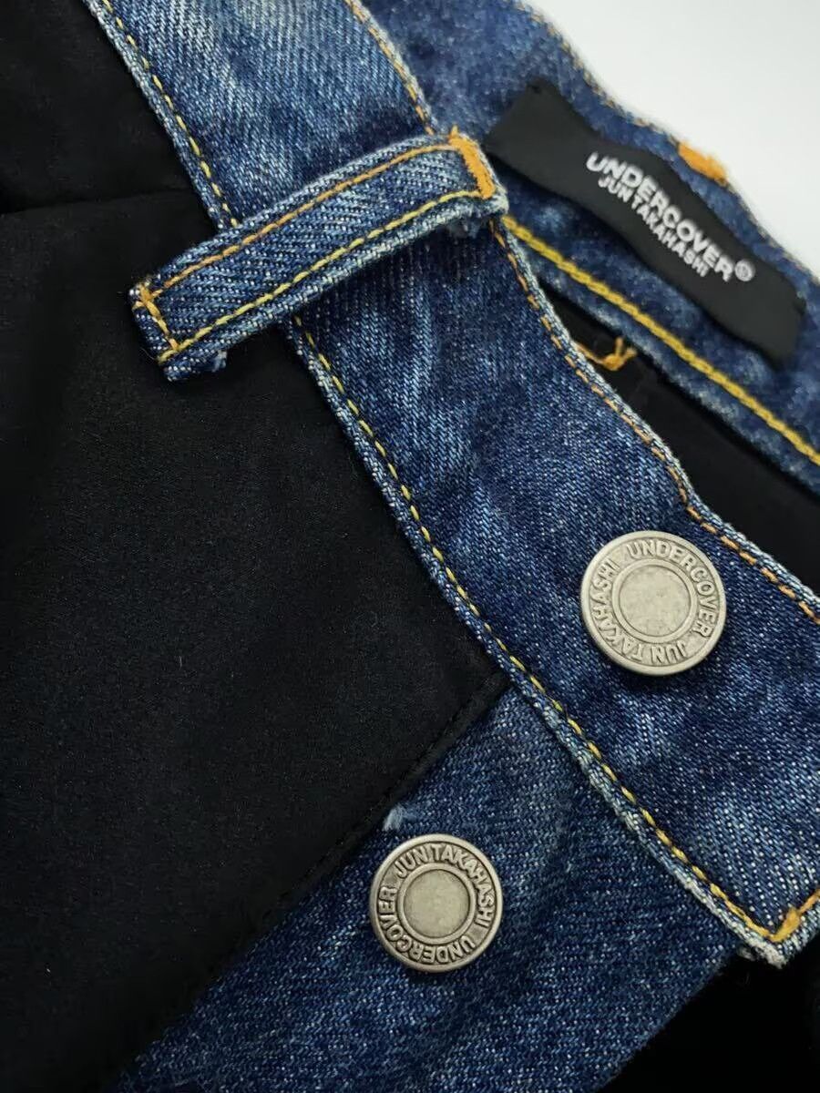 Undercover AW21 Hybrid Silk Panel Denim Jeans Size US 27 - 6 Thumbnail