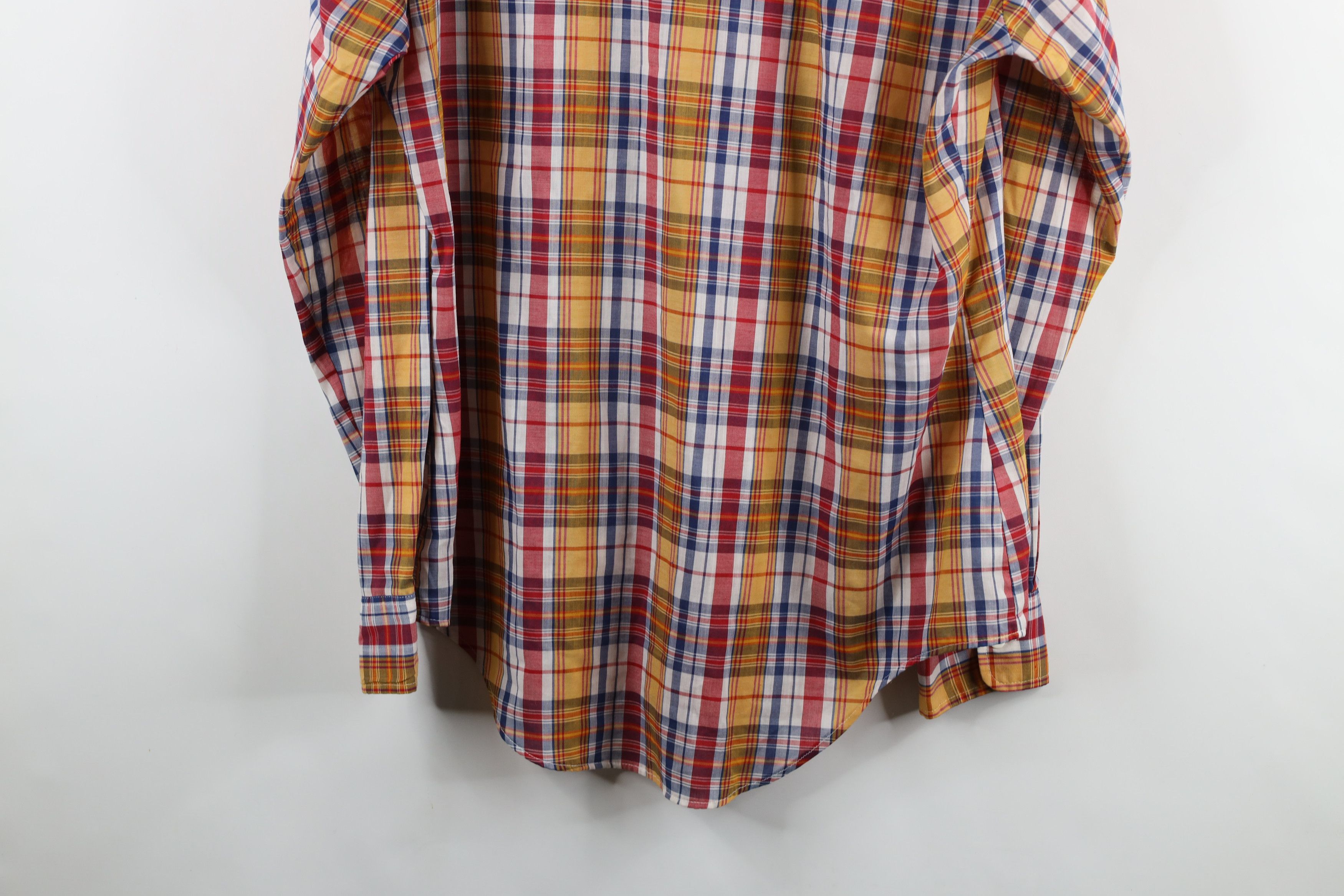 Vintage Vintage 70s Streetwear Cowboy Button Shirt Rainbow Plaid Size US L / EU 52-54 / 3 - 13 Thumbnail