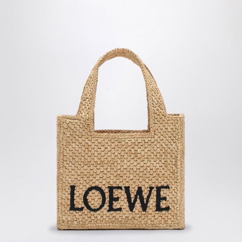 Loewe Loewe Loewe Font Tote Mini Raffia Bag Size ONE SIZE - 1 Thumbnail