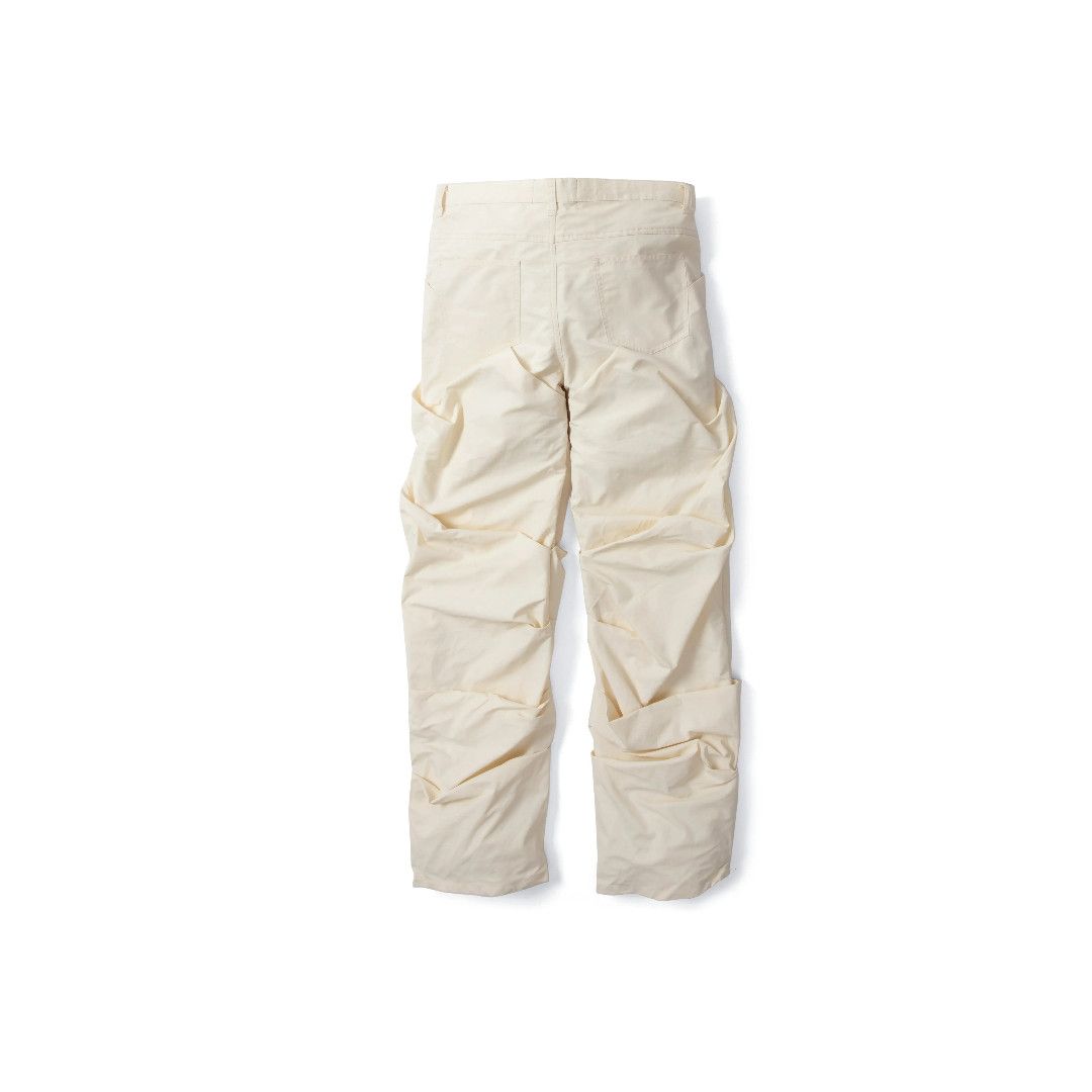 Who Decides War o1mle0325 Draped Jean Pant in Light Beige Size US 36 / EU 52 - 2 Thumbnail