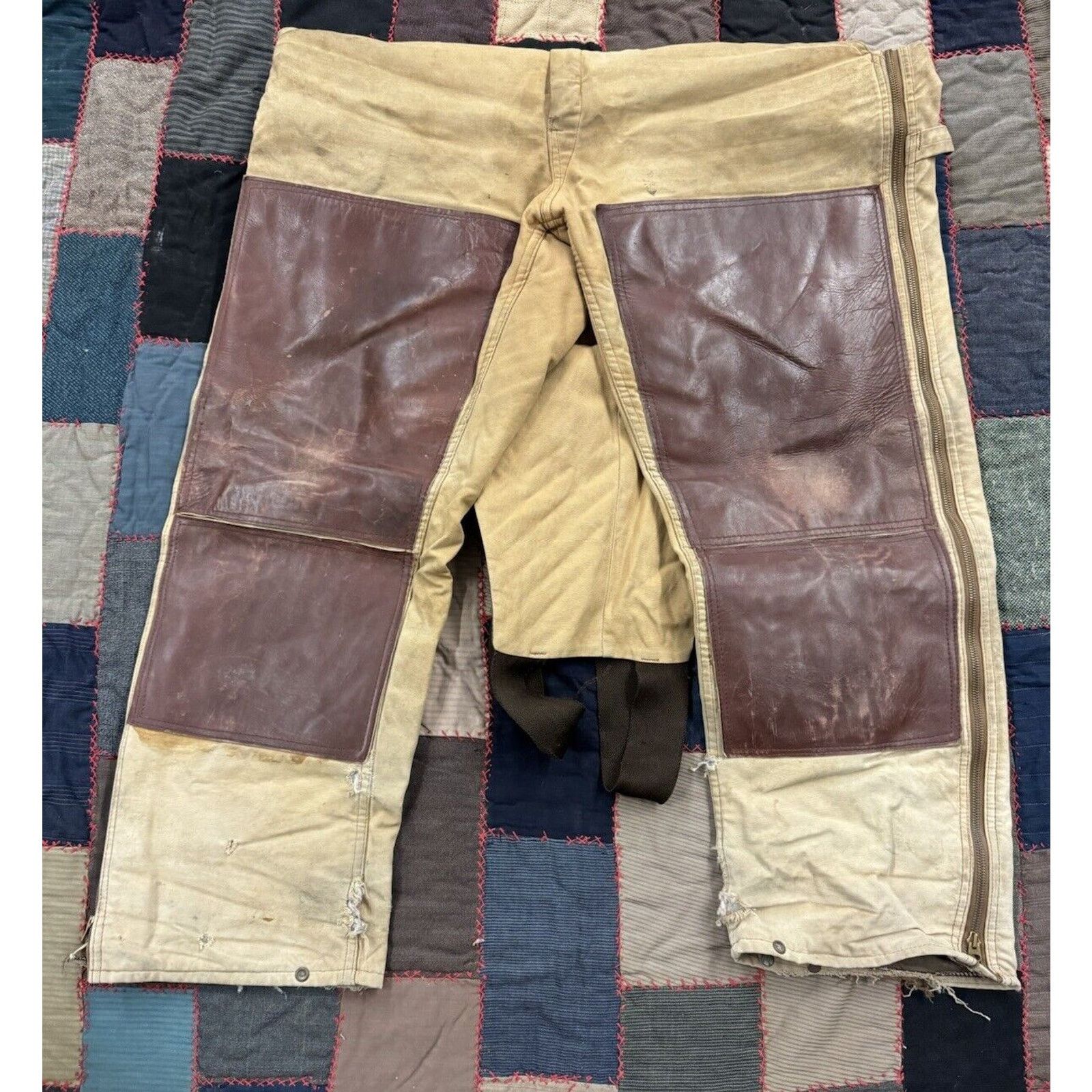 Oshkosh Vintage 60s Talon Oshkosh Bib Leather Double Knees W44 X L30 Size US 44 / EU 60 - 4 Thumbnail