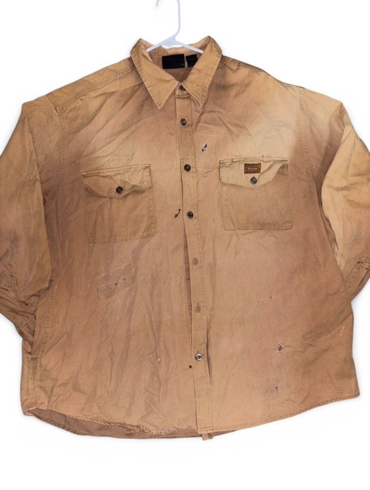 Dickies × Vintage Heavily Distressed Dickies Welding Shirt with Hand Pockets Size US XXL / EU 58 / 5 - 1 Thumbnail