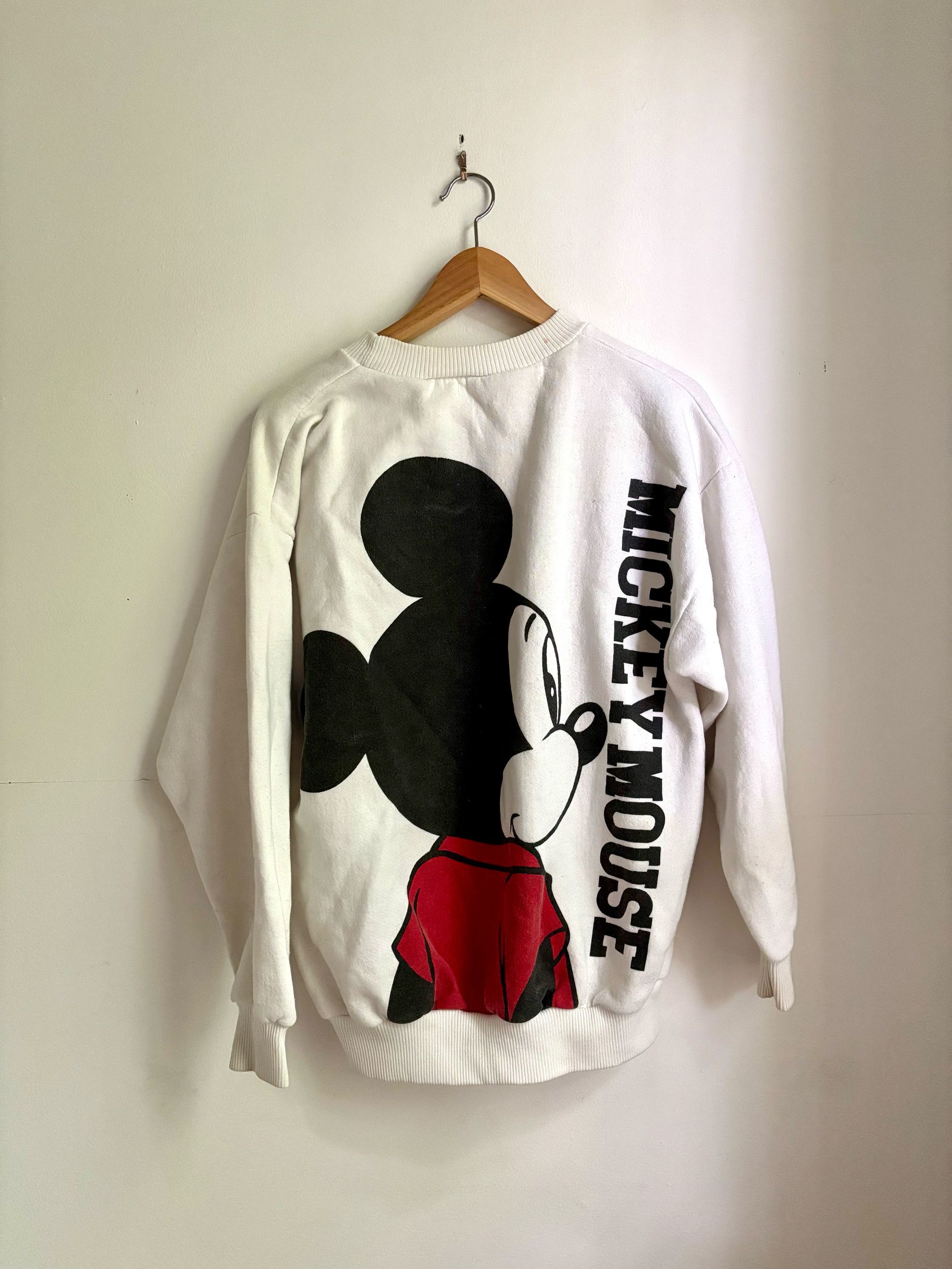 Vintage White 80s Vintage Disney Mickey Mouse sweatshirt Size US M / EU 48-50 / 2 - 2 Thumbnail