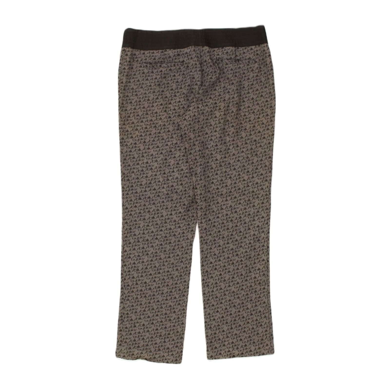 Byblos VINTAGE BYBLOS Womens Straight Casual Trousers W33 L30 Grey AF03 Size 24" / US 00 / IT 34 - 2 Thumbnail