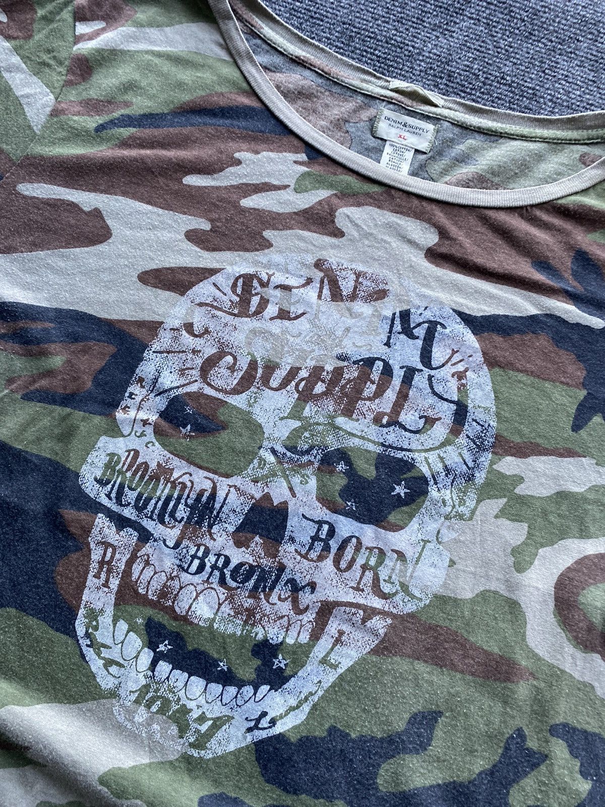 Denim & Supply Ralph Lauren 🔥Denim Supply Camouflage skull women top tee y2k punk emo Size XL / US 12-14 / IT 48-50 - 3 Thumbnail