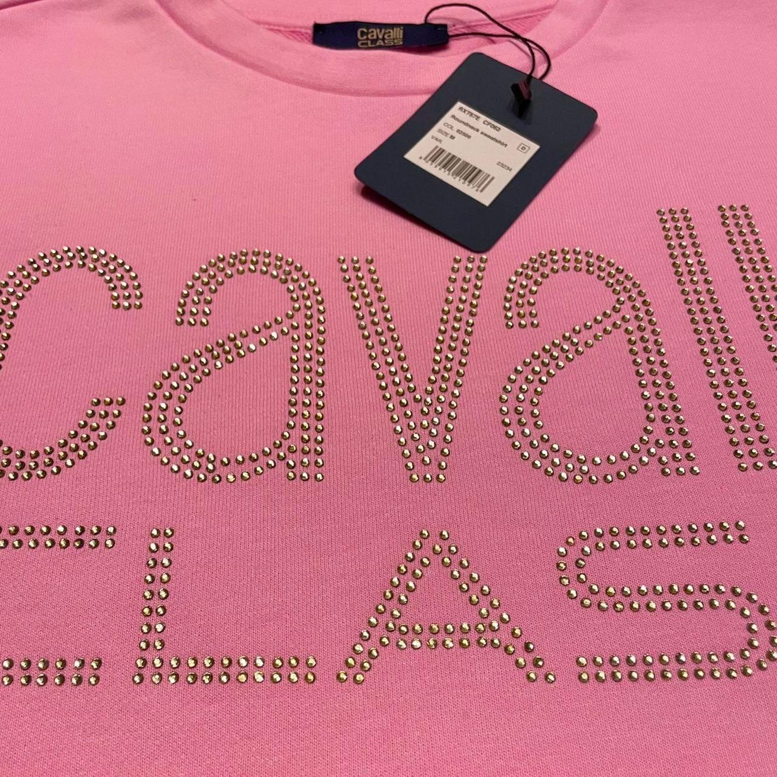 Roberto Cavalli NWT Roberto Cavalli Class pink long crewneck sweatshirt Size M / US 6-8 / IT 42-44 - 3 Thumbnail