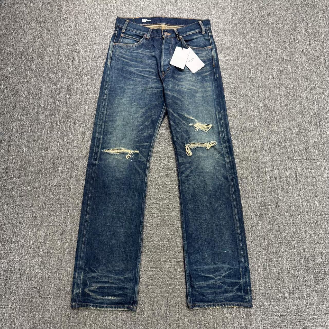 Celine Celine Distressed Vintage Denim Pants Size 30. Size US 30 / EU 46 - 1 Thumbnail