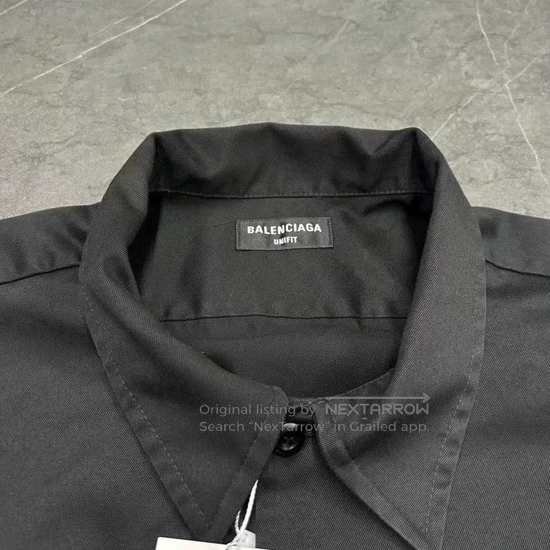 Balenciaga Balenciaga Black Slogan Short Sleeve Shirt. Size US M / EU 48-50 / 2 - 5 Thumbnail