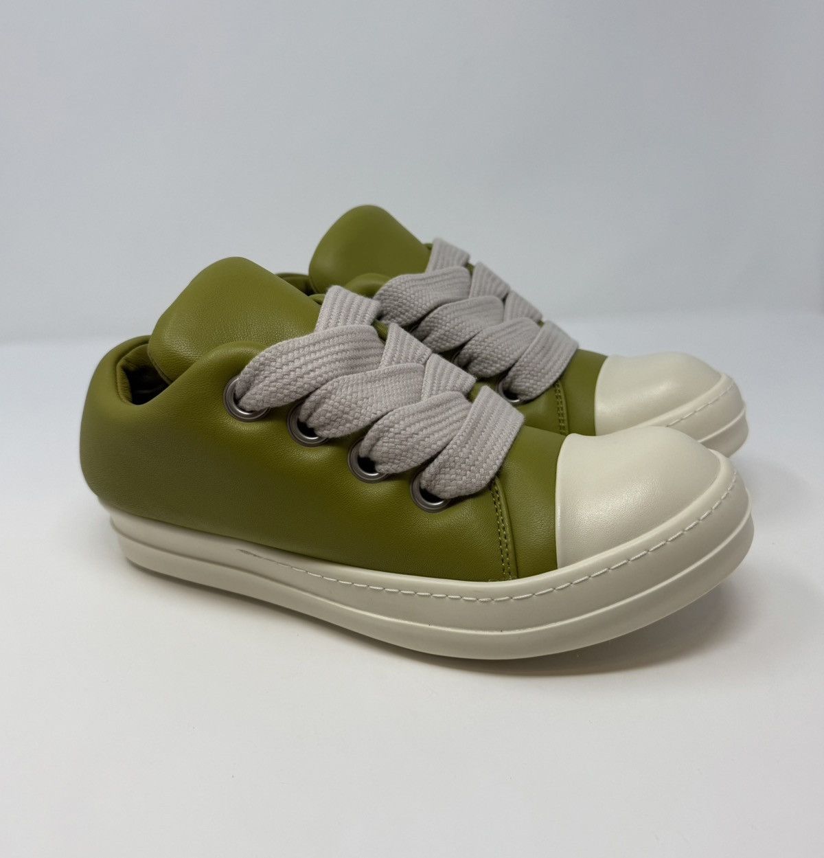Rick Owens Rick Owens Mainline Padded Jumbo Lace Ramones Green Size US 7 / EU 40 - 1 Thumbnail