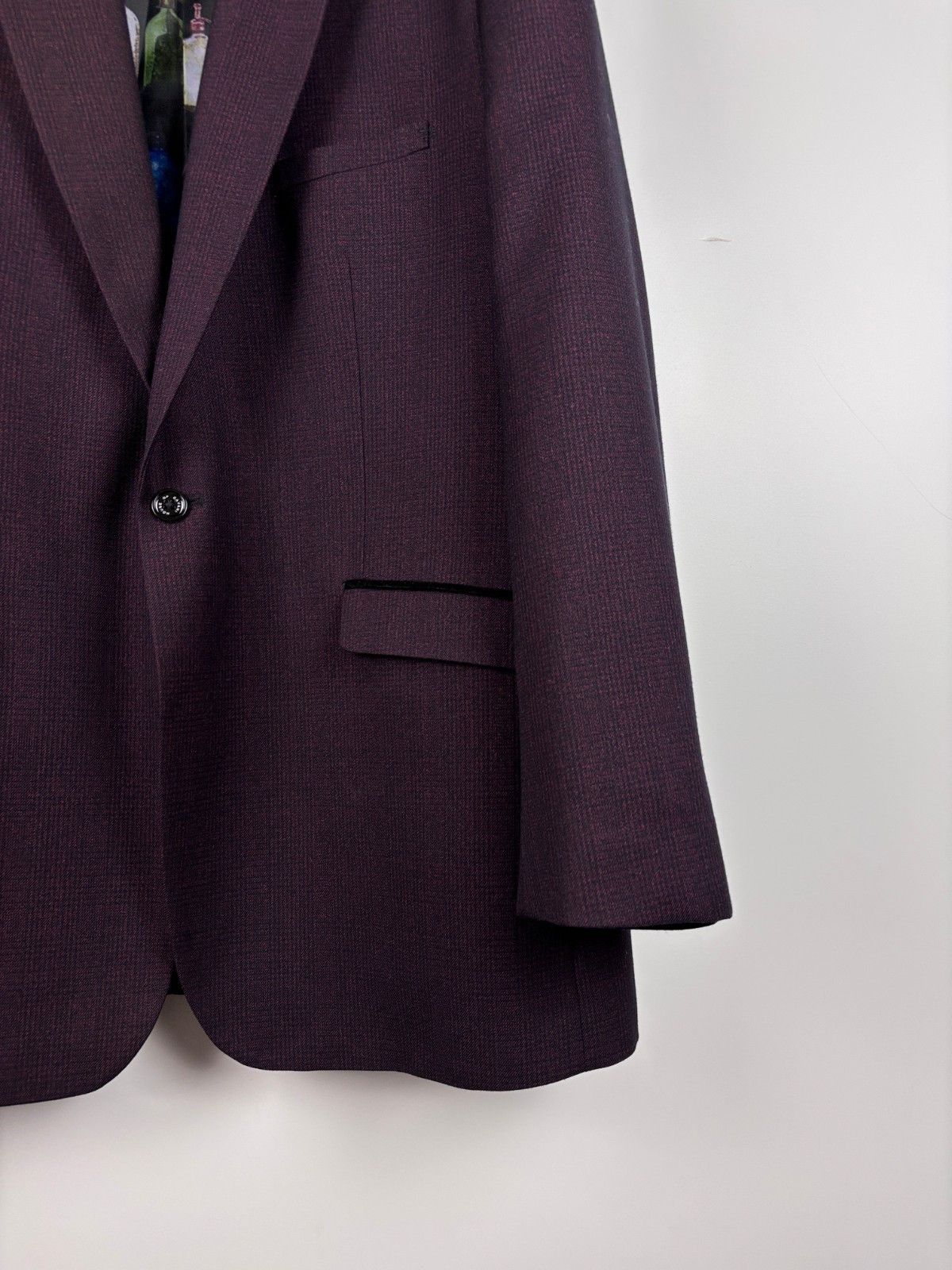 Other Cavani Caridi Wine Regular Check 3 Piece Suit EU 58R UK 48R Size 48R - 4 Thumbnail