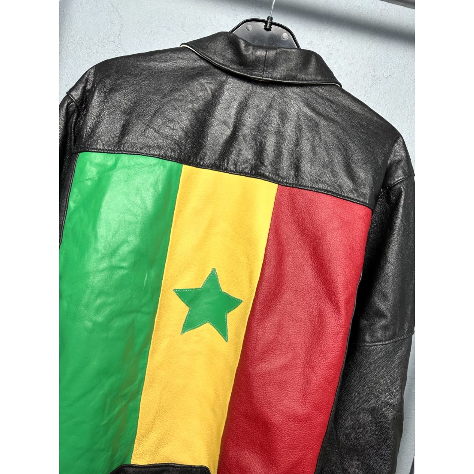 Vintage Senegal Armure 90s Vintage Mens Leather Jacket L Black 90s Biker Jacket Mens Size US L / EU 52-54 / 3 - 2 Thumbnail