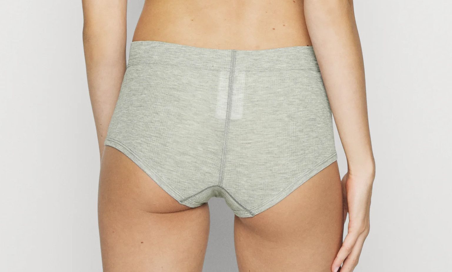 Adidas Adidas GB1126 Rib Boyshorts Underwear Grey Melange ( M ) Size 30" / US 8 / IT 44 - 2 Thumbnail