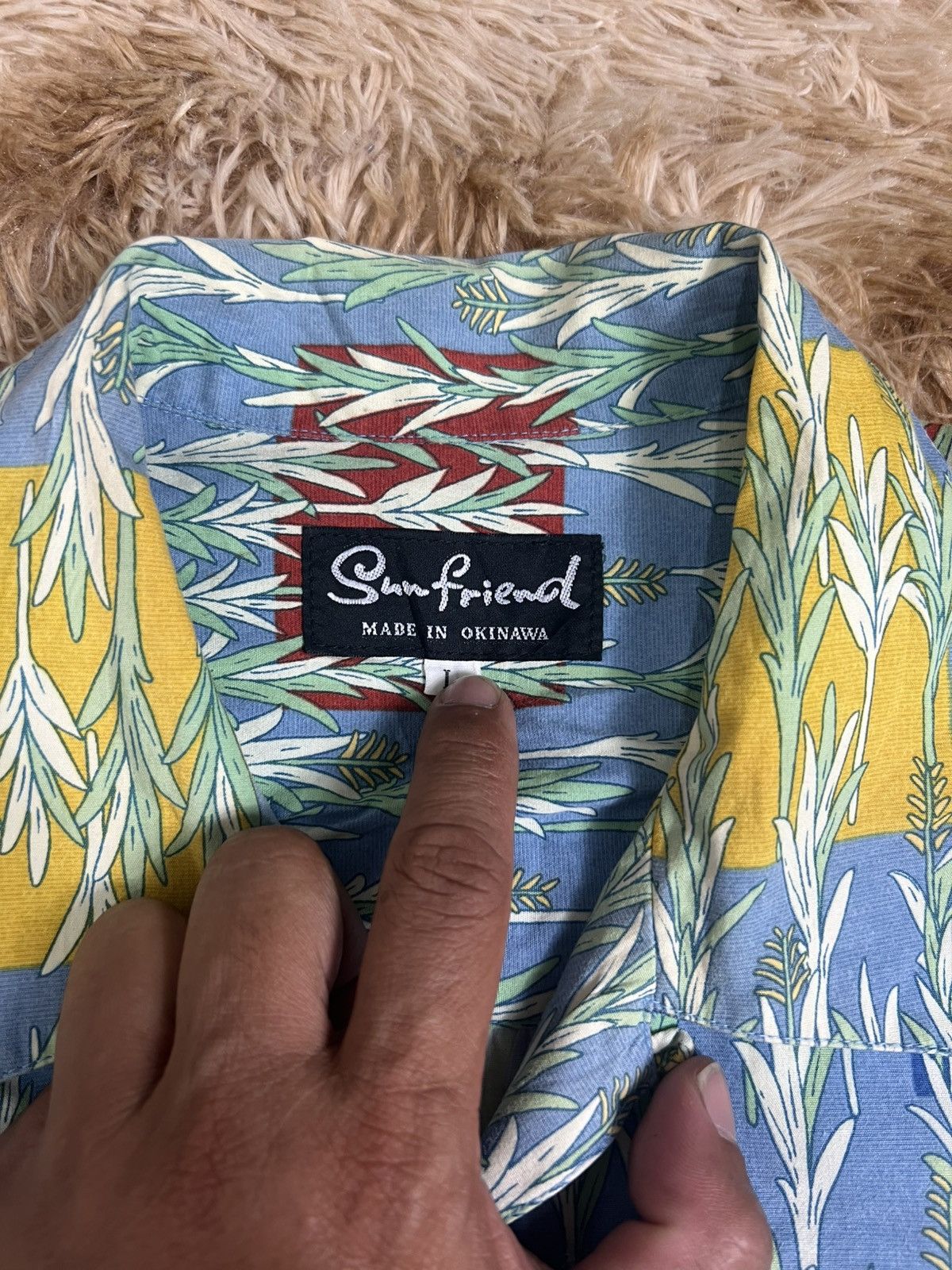 Japanese Brand Rare Sun Friend Okinawa "Kariyushi" Aloha Shirt Size US L / EU 52-54 / 3 - 4 Thumbnail