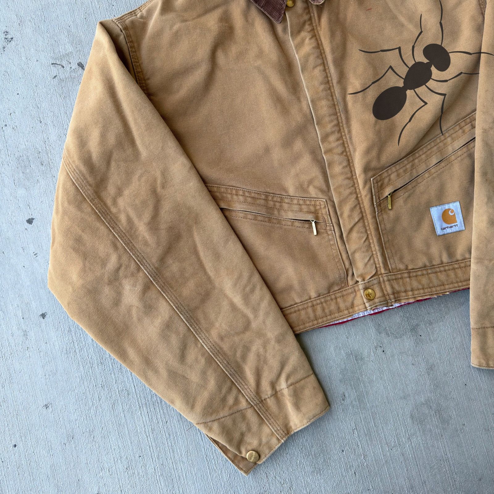 Carhartt × Vintage Carhartt brown cropped Detroit style work wear jacket Size US L / EU 52-54 / 3 - 2 Thumbnail