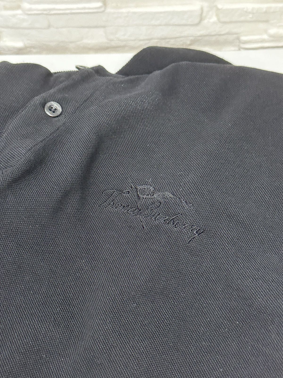 Burberry Vintage Burberry Long Sleeve Polo Size US XL / EU 56 / 4 - 4 Thumbnail