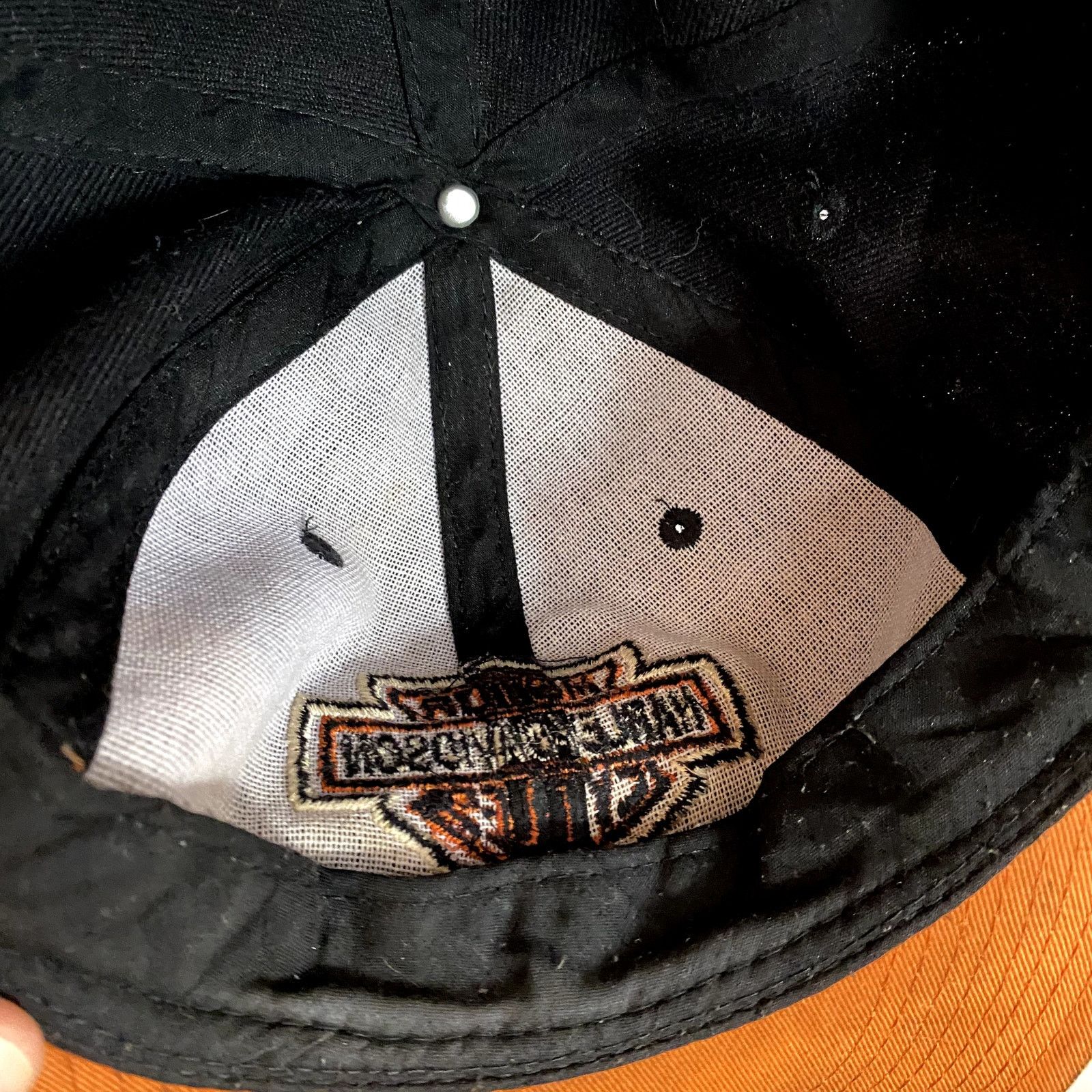 Harley Davidson × Vintage Vintage Harley Davidson Snapback Hat Embroidered Distressed Size ONE SIZE - 6 Thumbnail