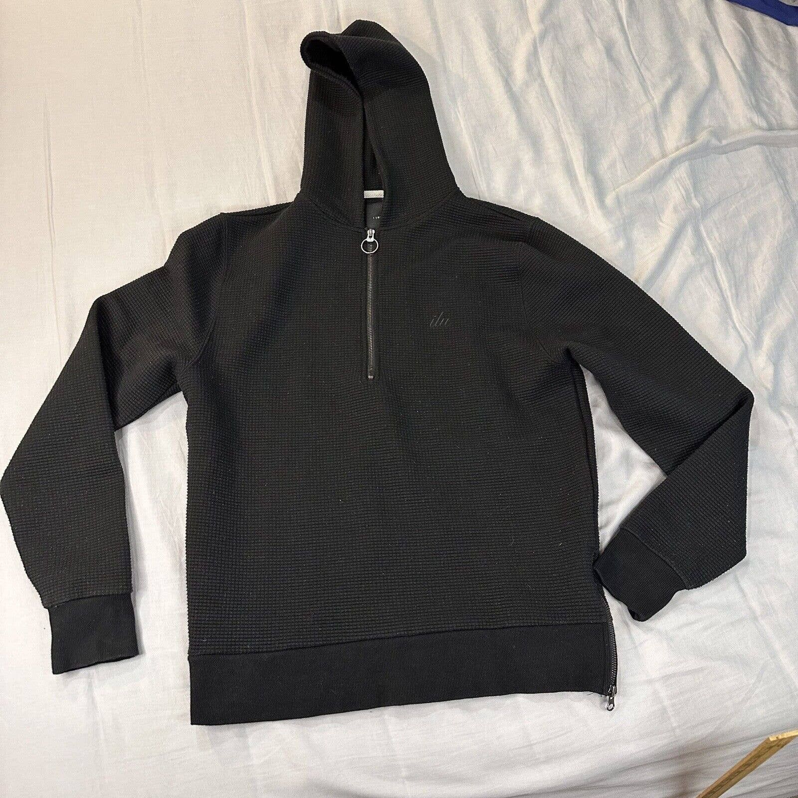 I Love Ugly I Love Ugly Hoodie Size S Men’s Black Waffle Knit 1/2 Zip Grailed