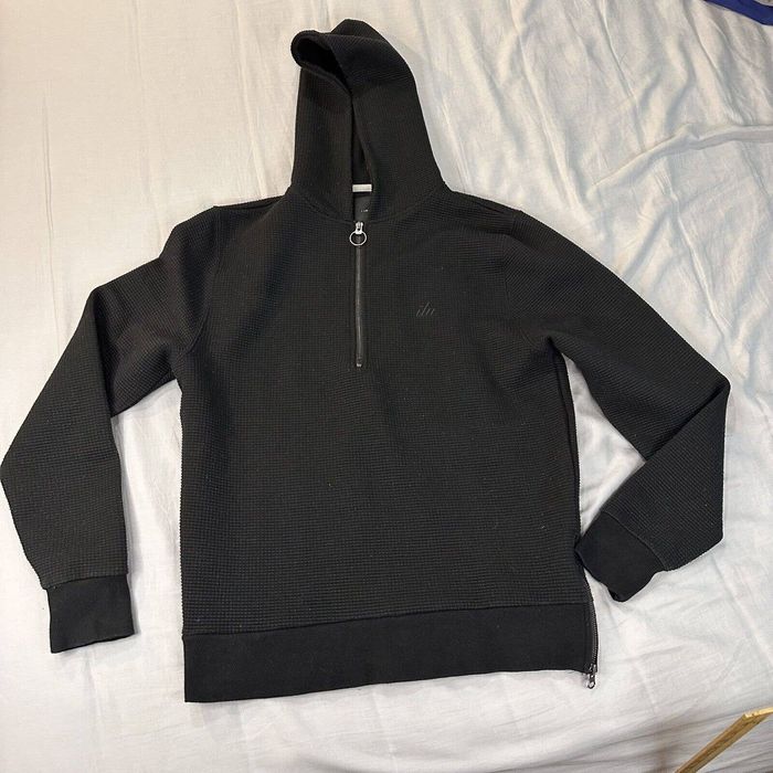 I Love Ugly I Love Ugly Hoodie Size S Men’s Black Waffle Knit 1/2 Zip ...