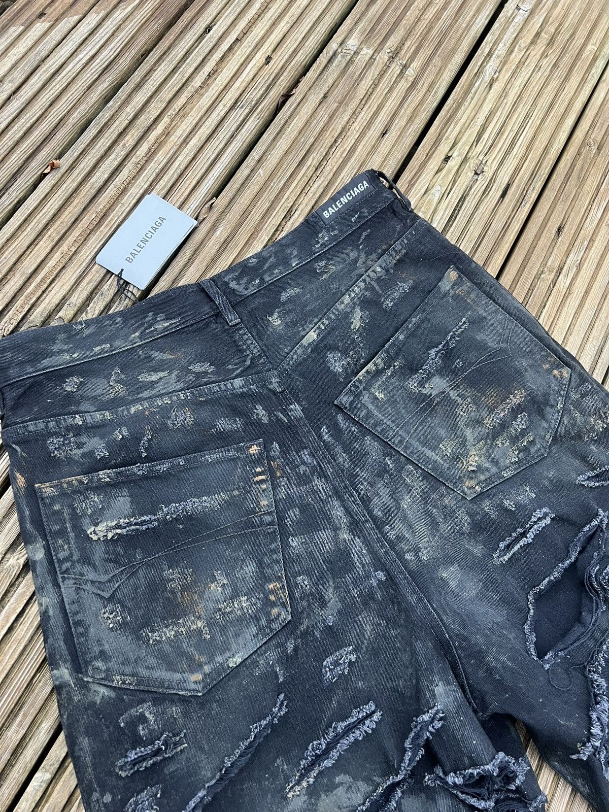 Balenciaga Balenciaga Super Destroyed Denim Jeans Size US 34 / EU 50 - 3 Thumbnail