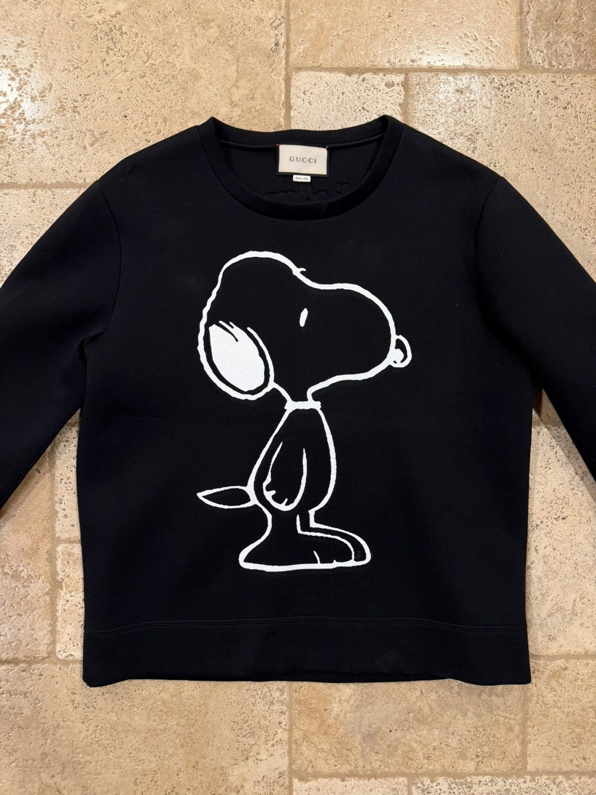 Gucci Gucci 2016 Snoopy Peanut / Tiger Embroidery Black Sweatshirt Size US XL / EU 56 / 4 - 5 Thumbnail