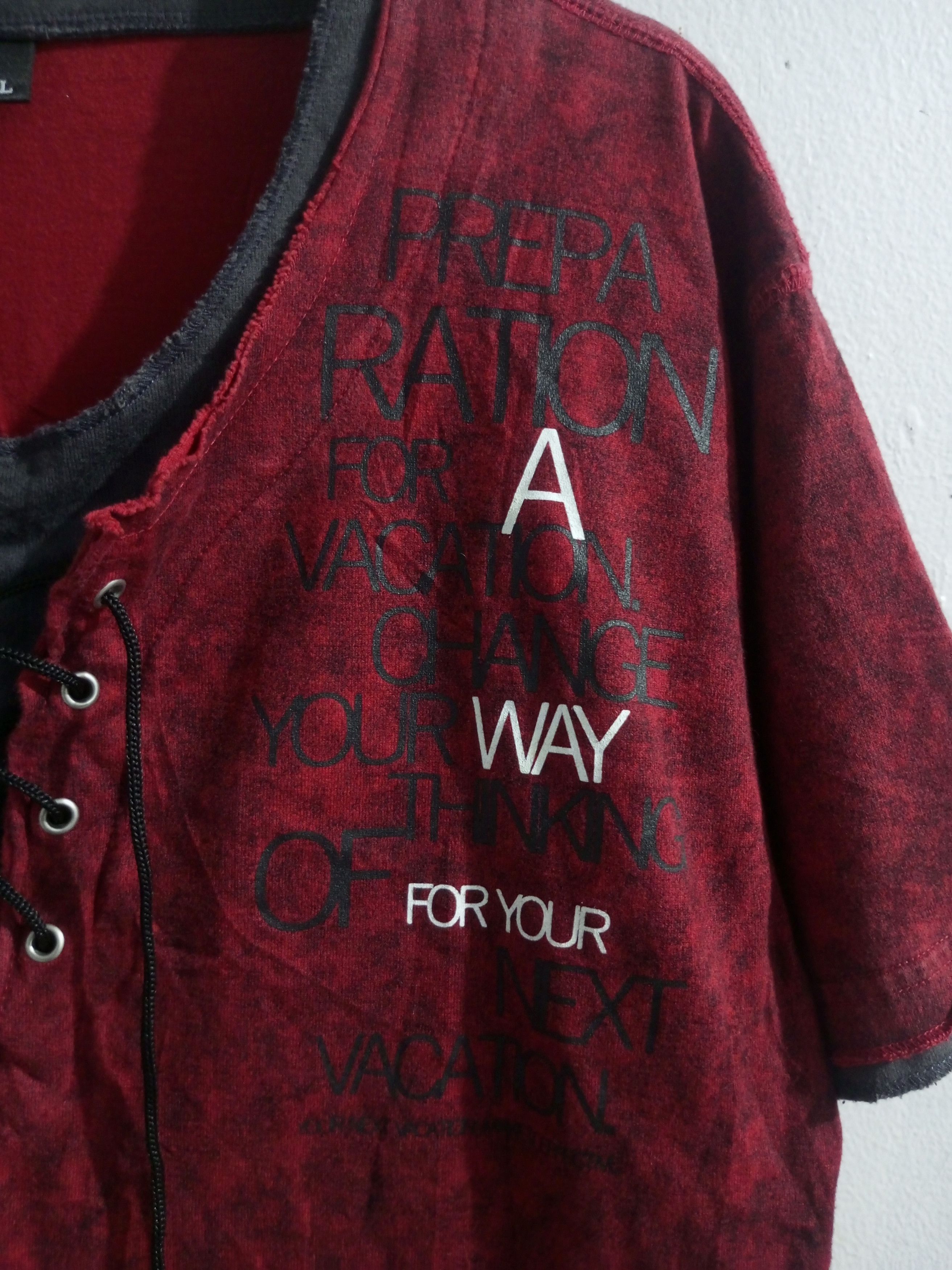 Hysteric Glamour Vintage Dangerous warning double layer poem rope t shirt Size US L / EU 52-54 / 3 - 3 Thumbnail