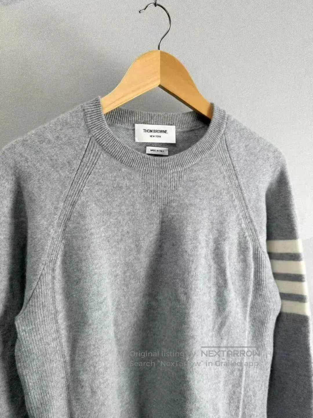 Thom Browne thom browne gray cashmere crewneck sweater. Size US L / EU 52-54 / 3 - 2 Thumbnail