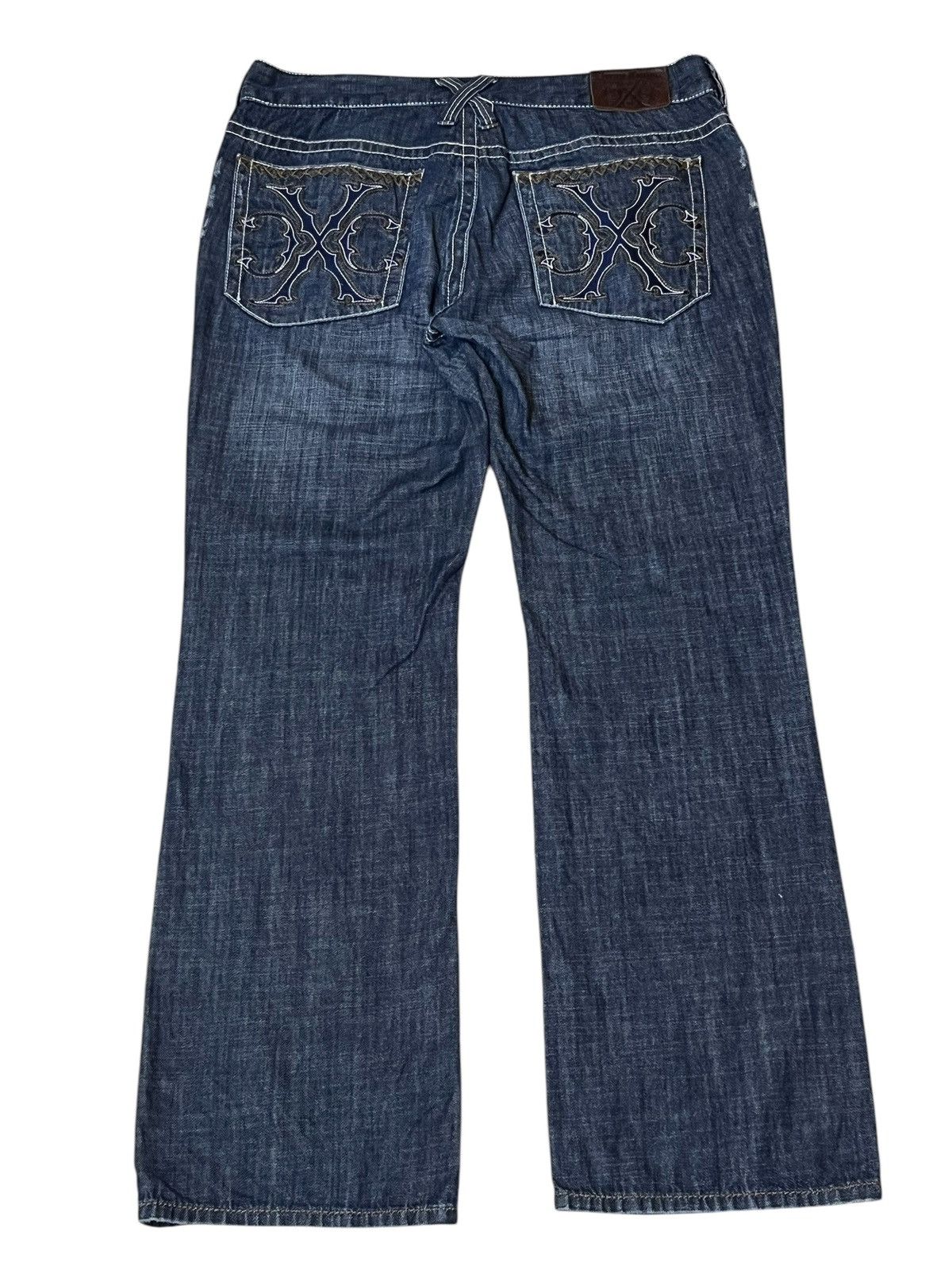 Japanese Brand ARCHIVE JAPANESE CULTURE EXTREME COUTURE STRAIGHT CUT JEANS Size US 37 - 1 Thumbnail