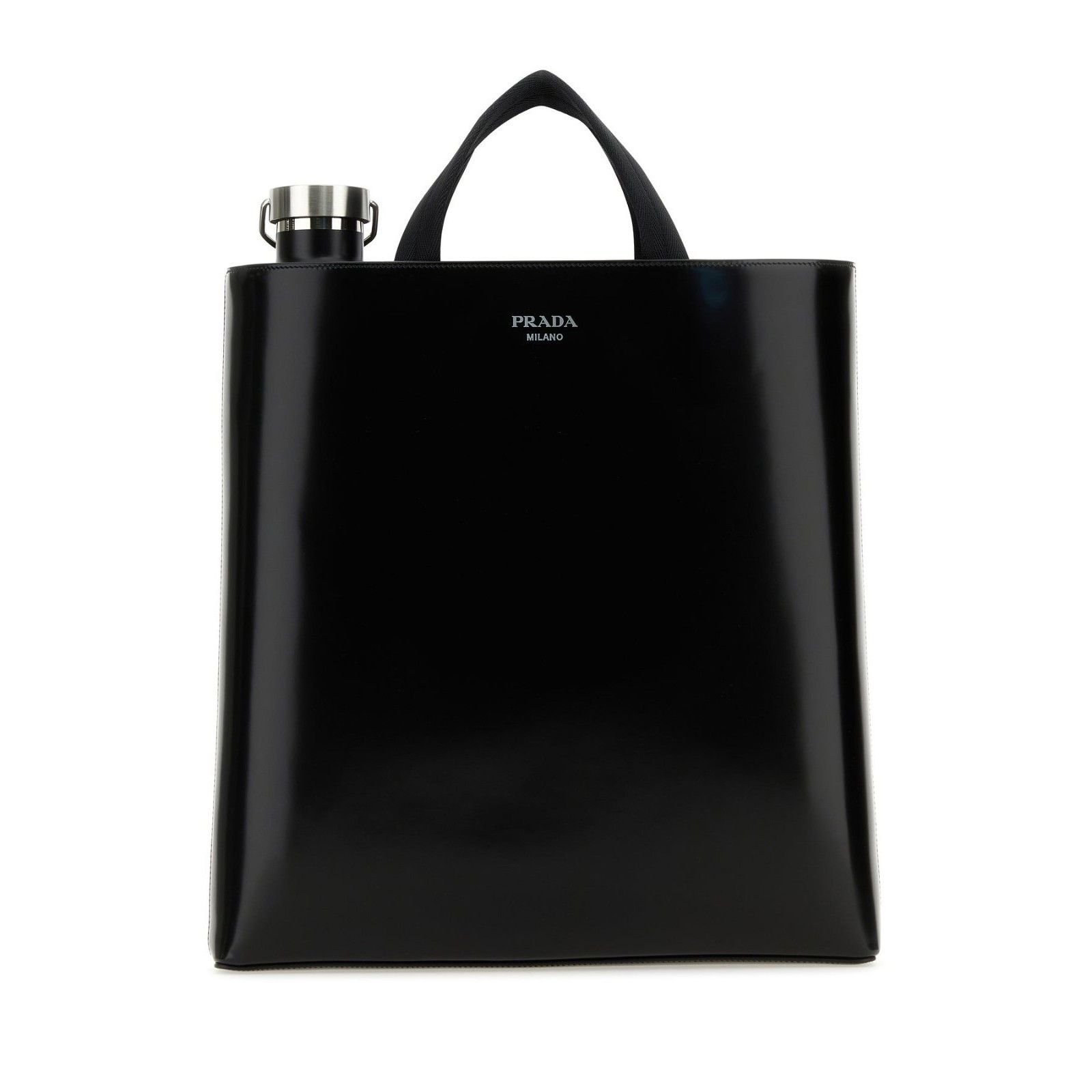 Prada PRADA Small Black Leather Shopper Tote Bag New And Authentic Size ONE SIZE - 1 Thumbnail