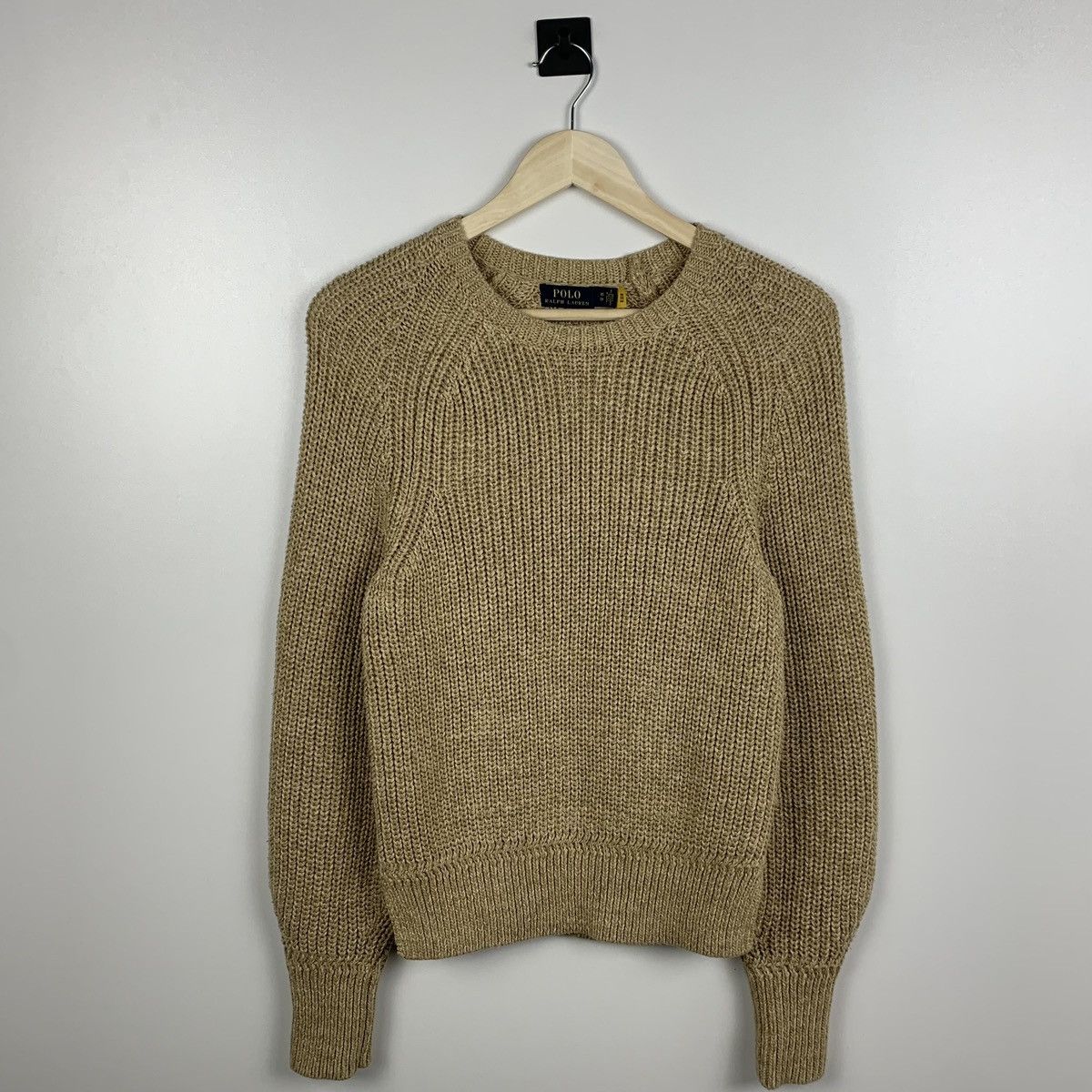 Polo Ralph Lauren Designer Polo Ralph Lauren Knit Sweater Raglan Size XS Beige Size XS / US 0-2 / IT 36-38 - 1 Thumbnail