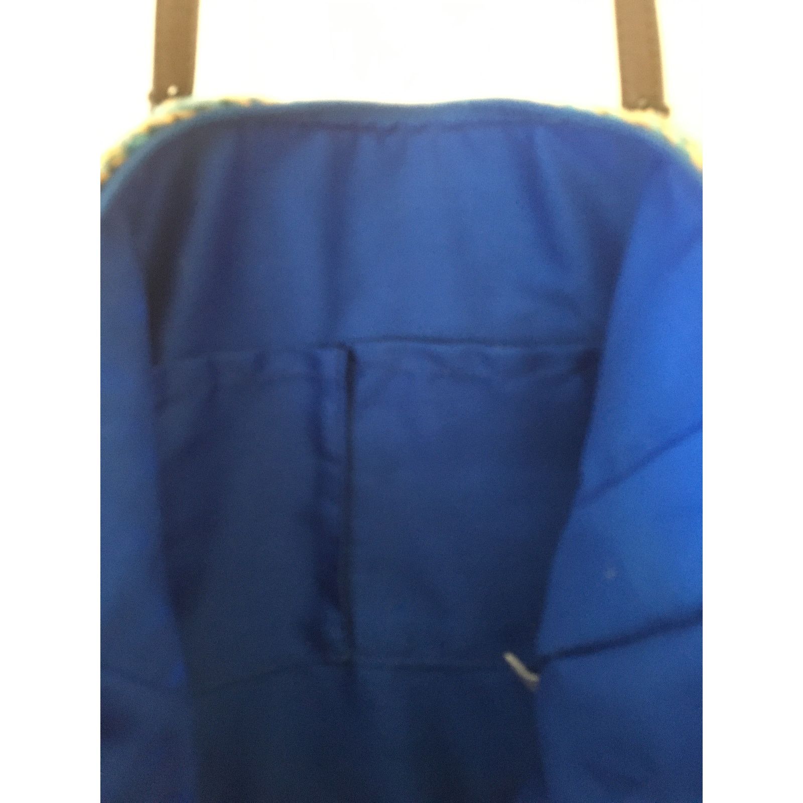 Other Blue Miami Woven Blue, Straw Gold Threads Shoulder Bag Purse Size ONE SIZE - 5 Thumbnail