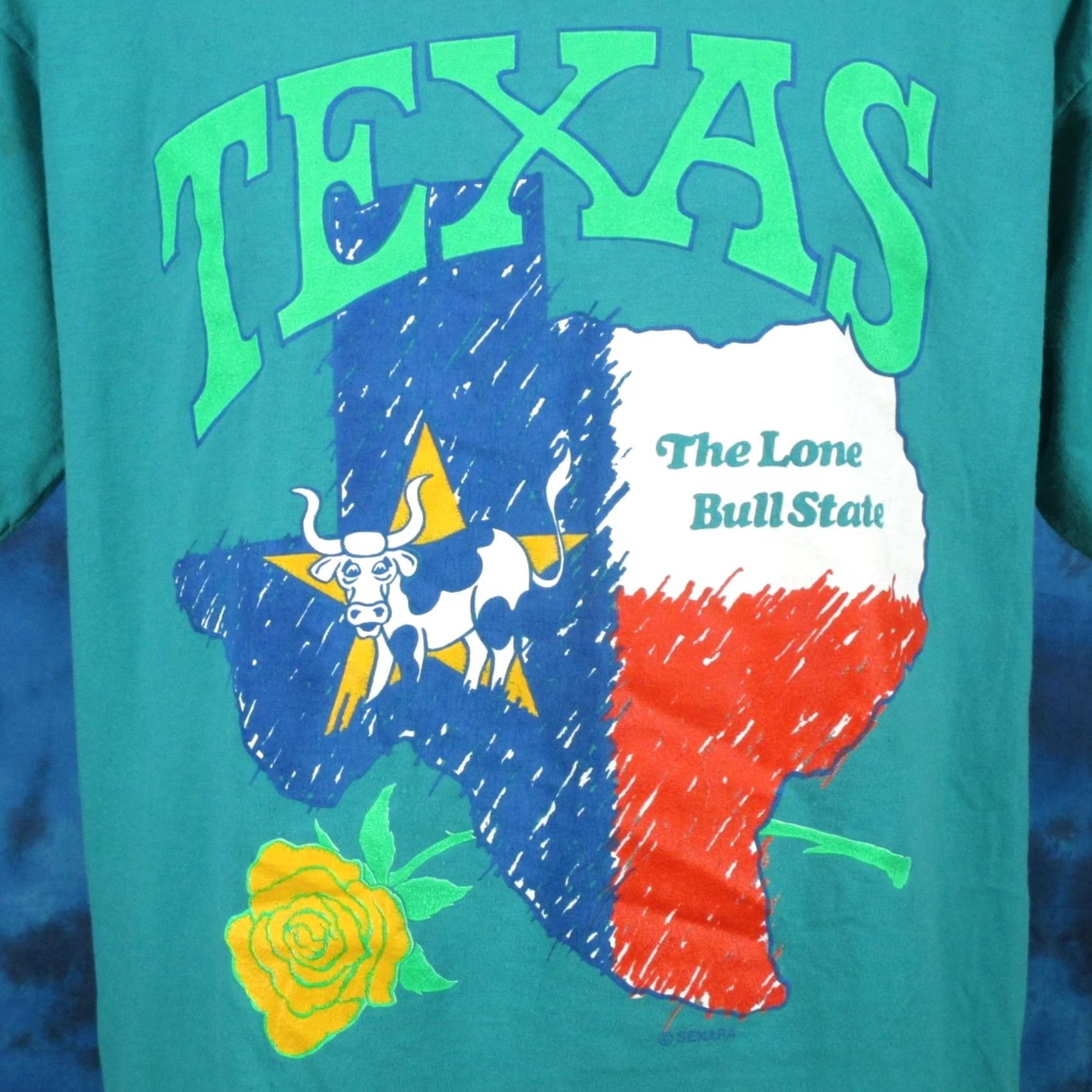 Vintage VINTAGE 80s TEXAS THE LONE BULL STATE T-Shirt LARGE/XL cowboy star single stitch Size US L / EU 52-54 / 3 - 2 Thumbnail