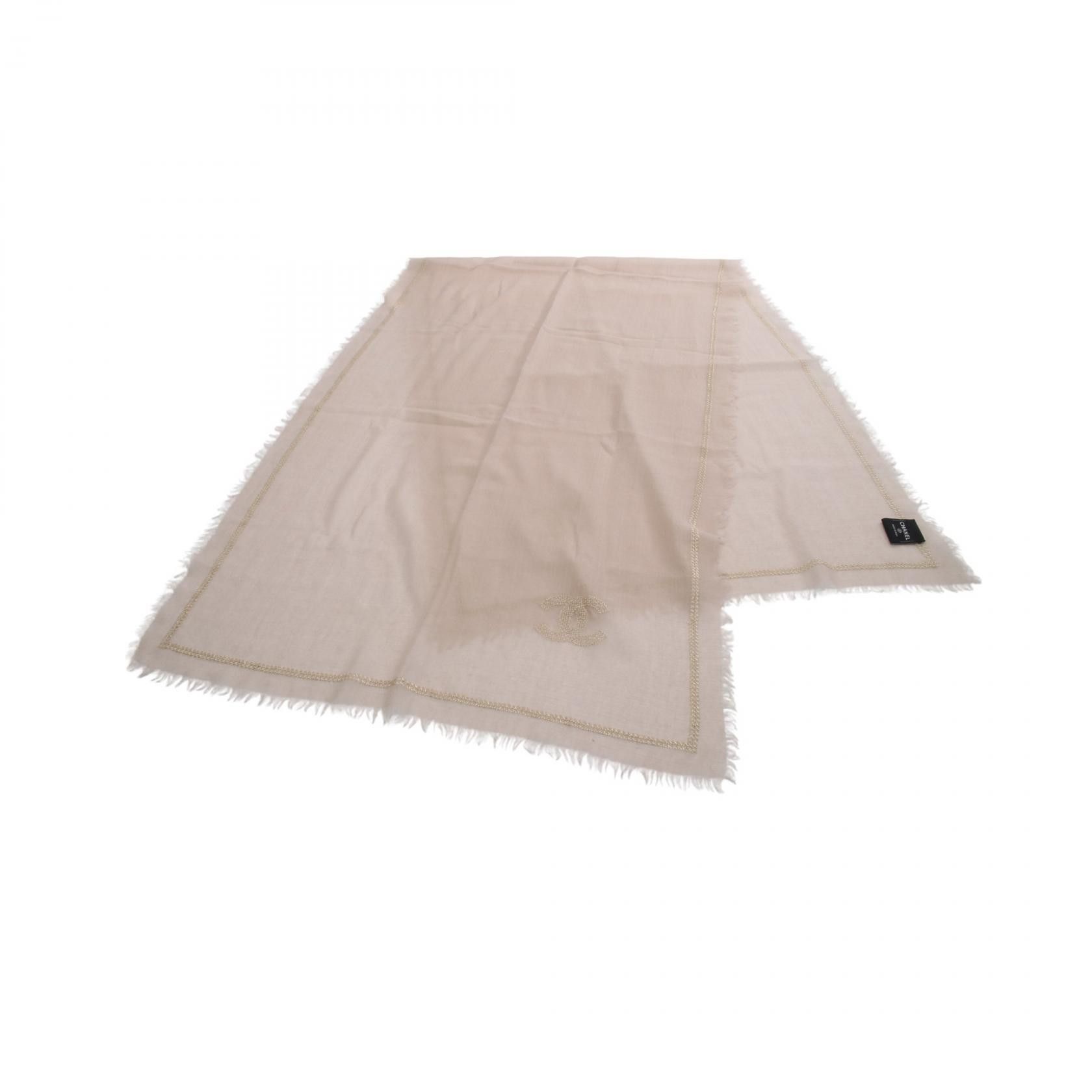 Chanel Chanel Chanel Coco Mark Cashmere Stole Textile Shawl DUTY FREE for USA Size ONE SIZE - 1 Thumbnail