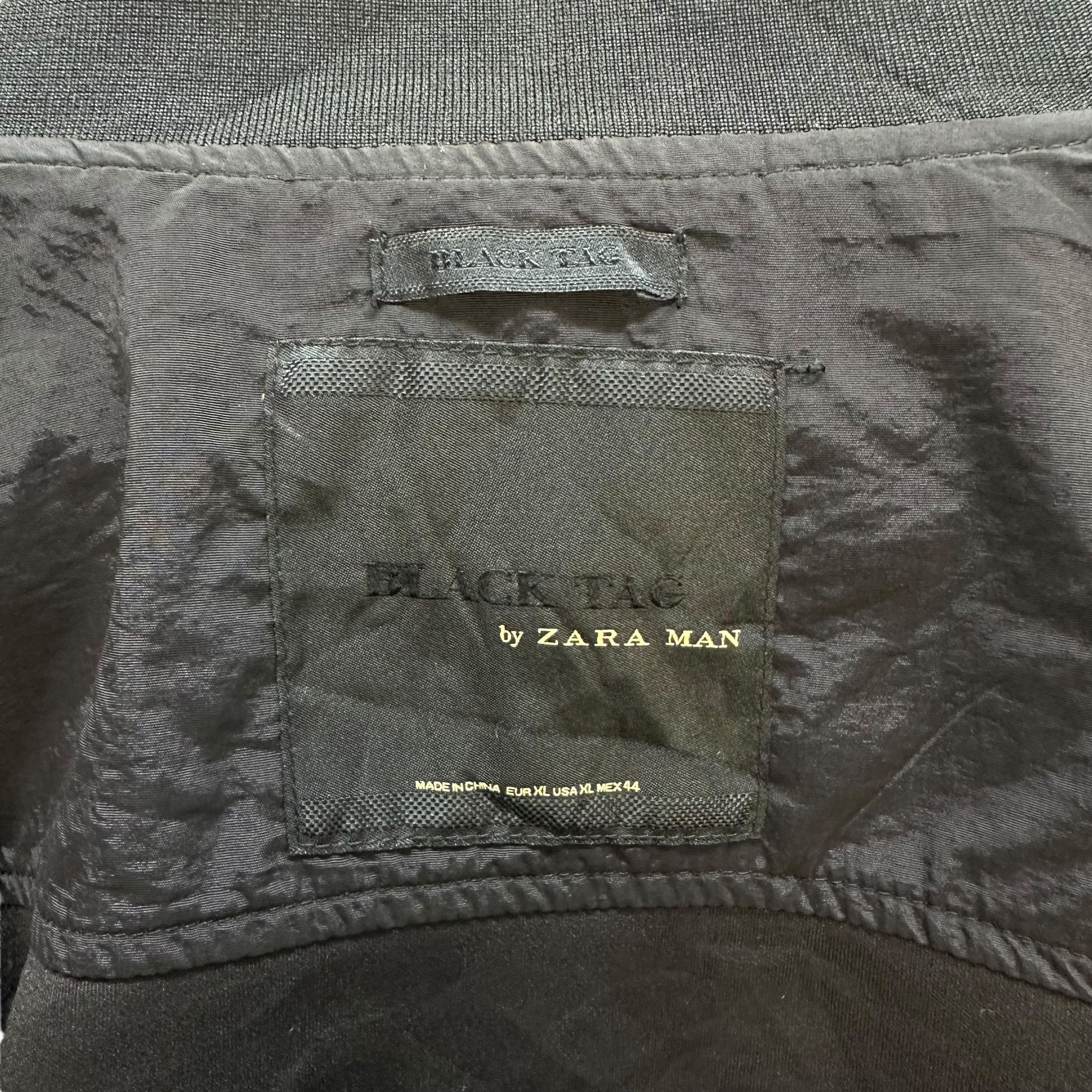 Zara ZARA MAN Black Casual Bomber Jacket #A35-0813 Size US XL / EU 56 / 4 - 6 Thumbnail