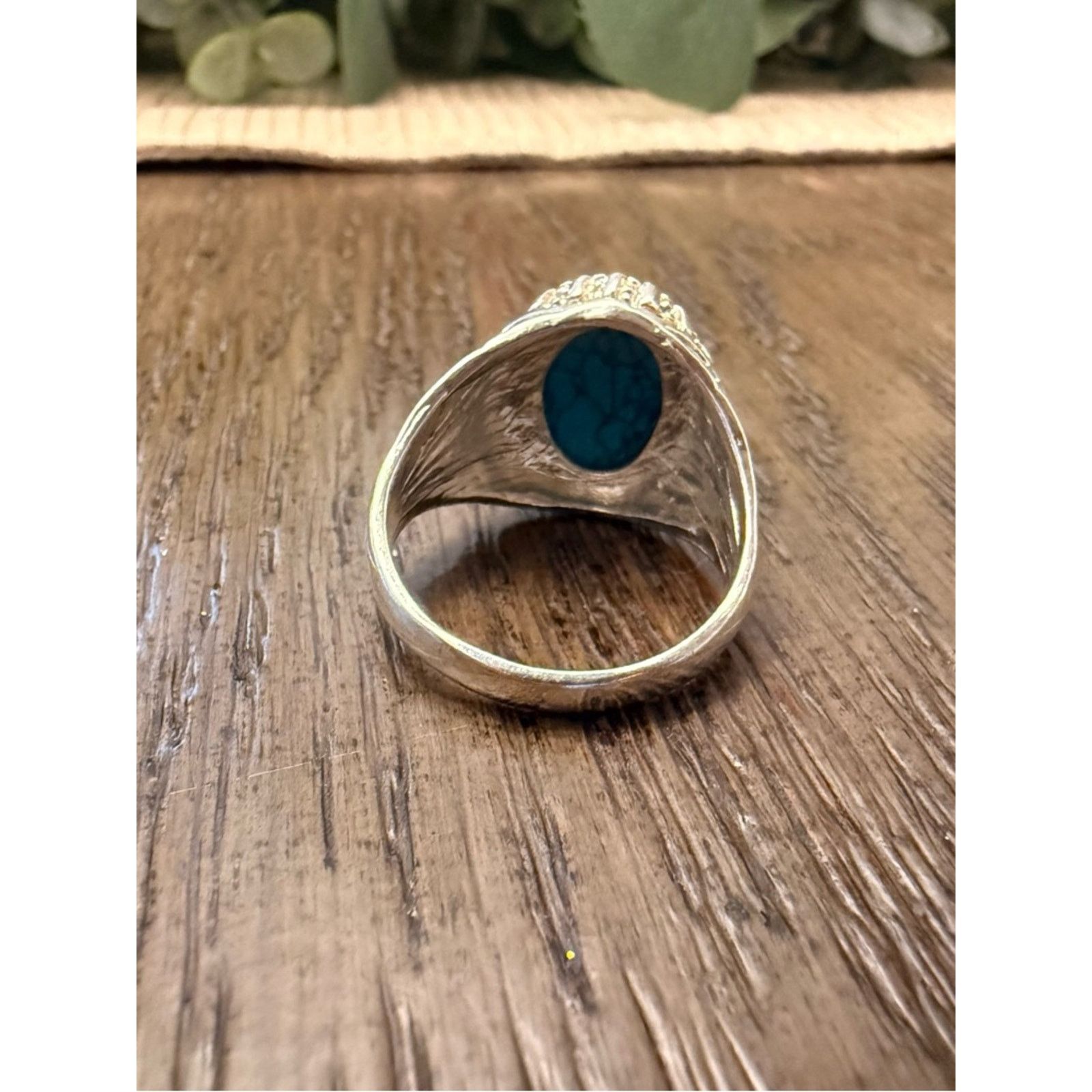 & Other Stories Turquoise Howlite Cabochon Statement Ring Size ONE SIZE - 3 Thumbnail