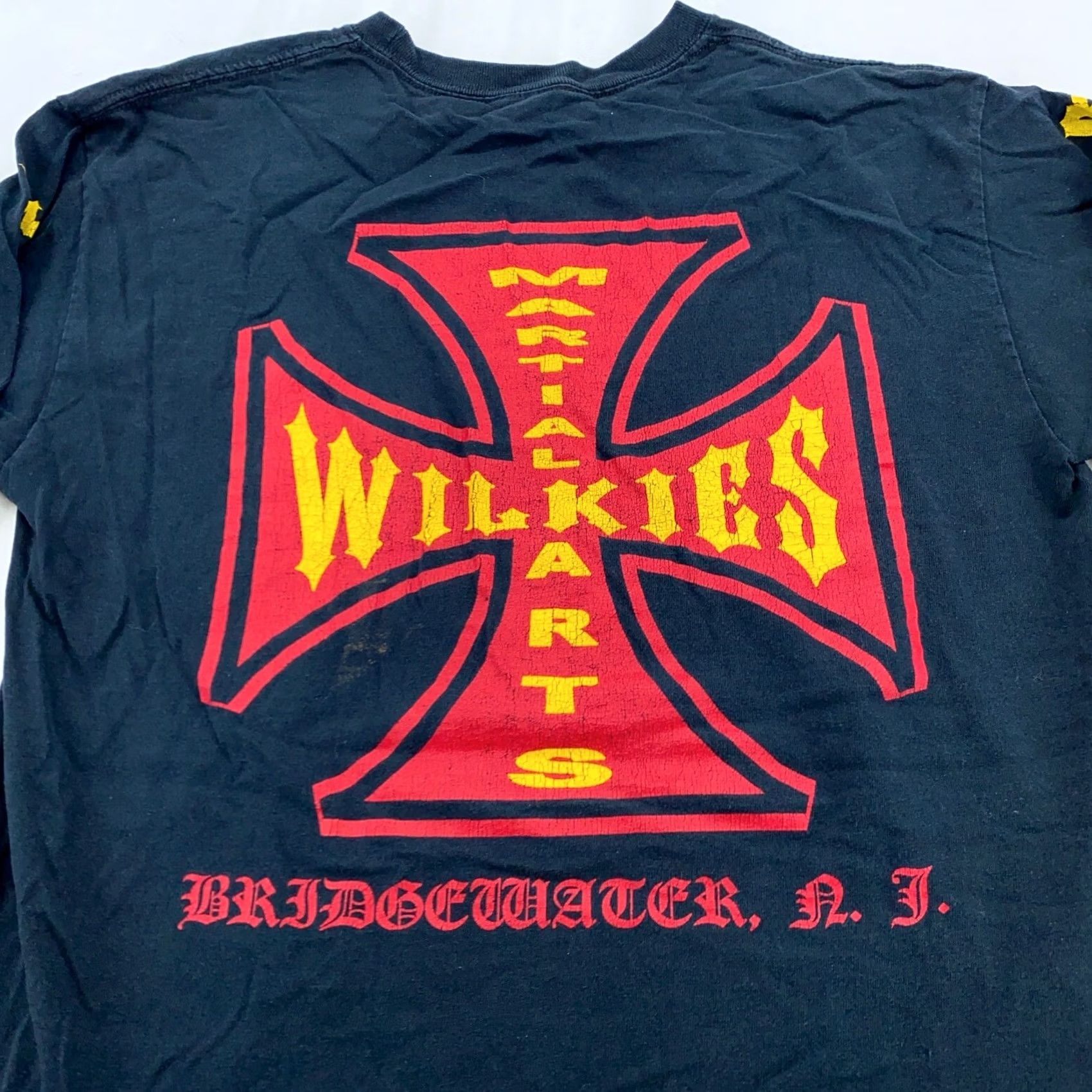 Vintage VINTAGE MARTIAL ARTS WILKIES WARRIORS LONG SLEEVE T-Shirt M black Men Crew Neck 80s 90s MMA Style Shirt Size US M / EU 48-50 / 2 - 2 Thumbnail